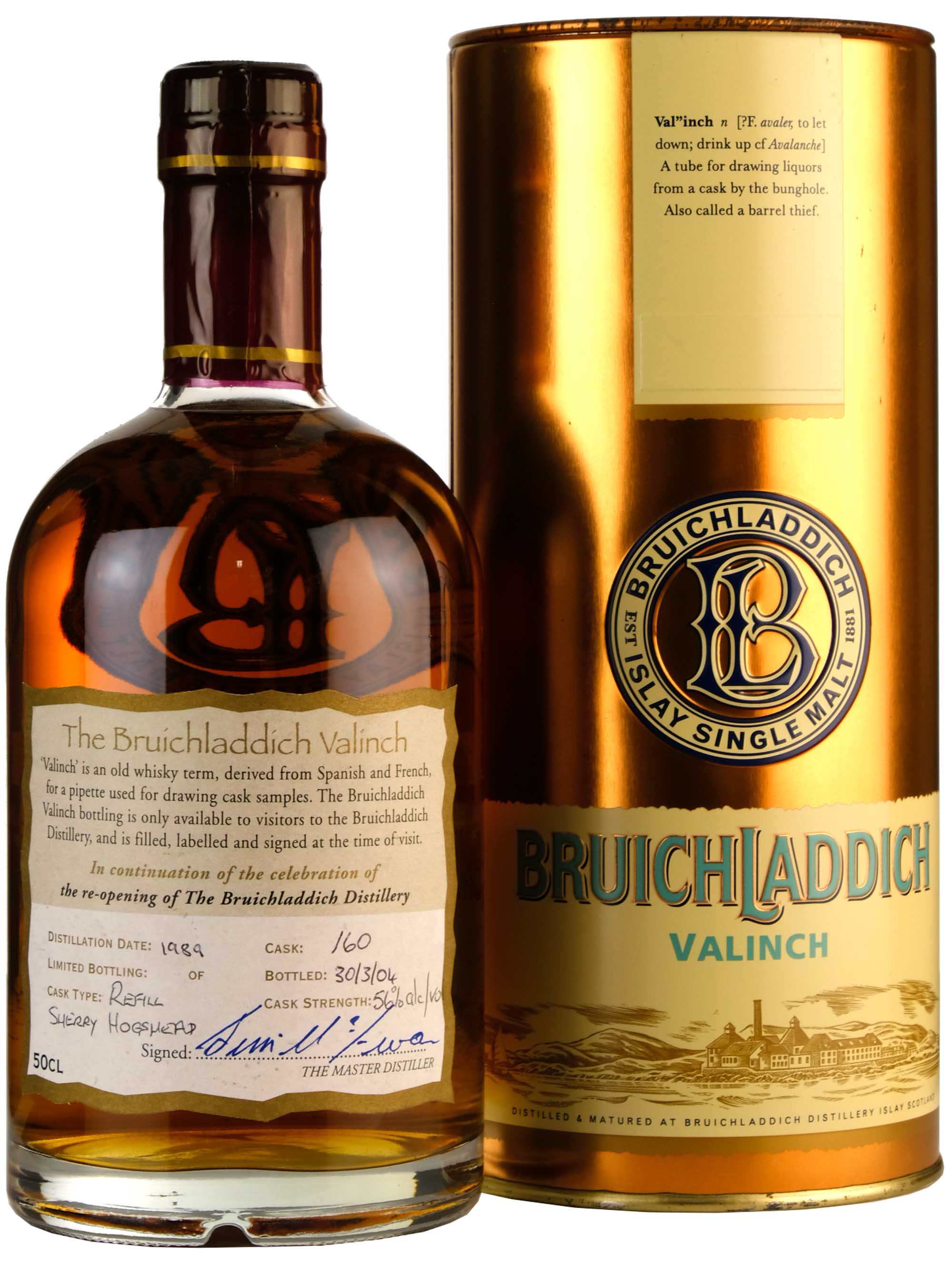 Bruichladdich Valinch 1989-2004 | 15 Year Old | Single Cask 160