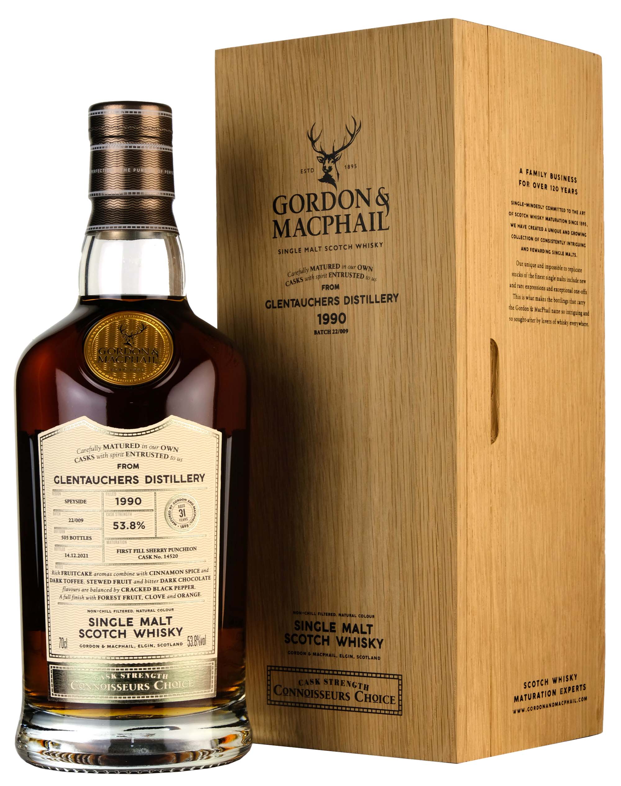 Glentauchers 1990-2021 | 31 Year Old Gordon & MacPhail Connoisseurs Choice Single Cask 14520