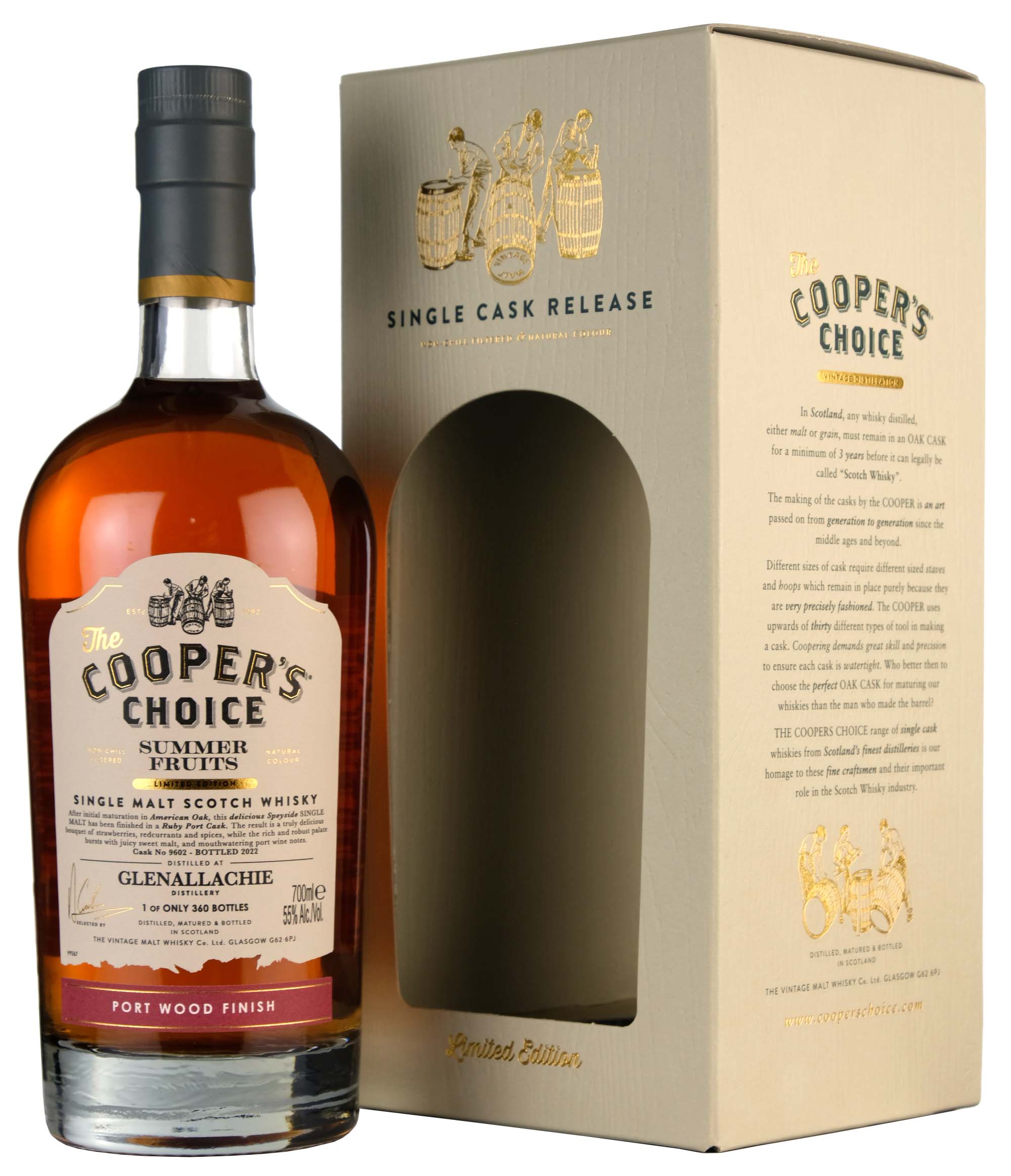 Glenallachie Cooper's Choice Summer Fruits Single Cask 9602