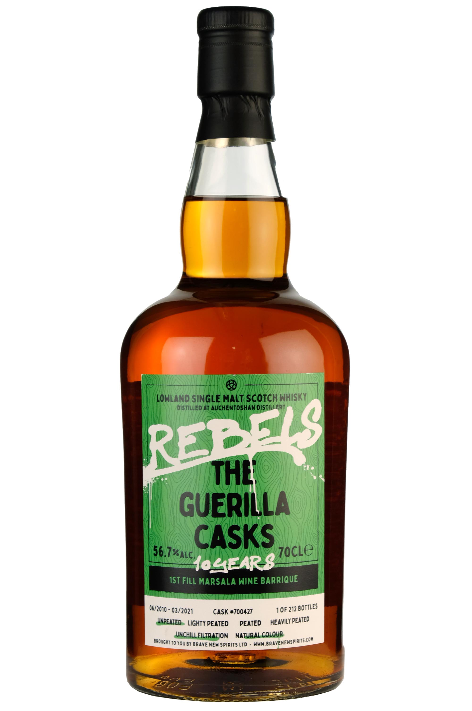 Auchentoshan 2010-2021 | 10 Year Old Brave New Spirits Rebels The Guerilla Casks