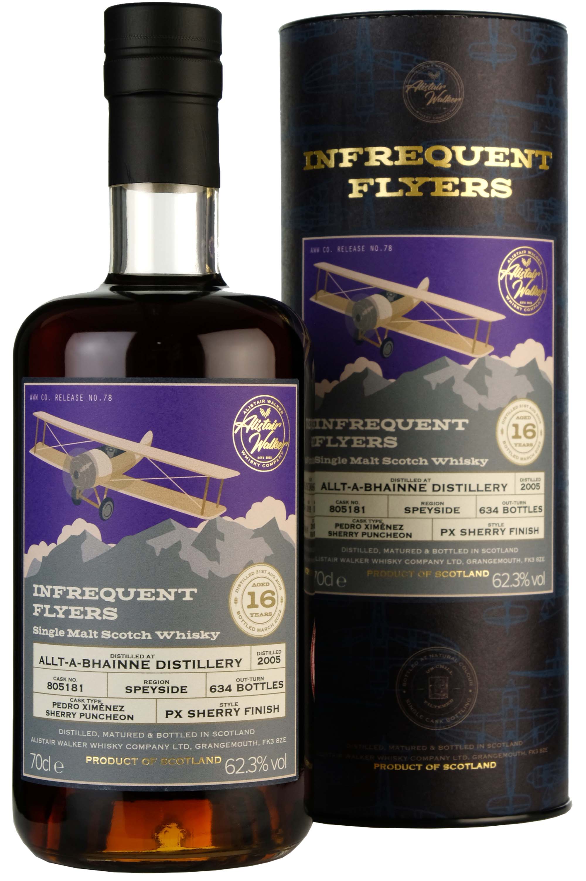 Allt-A-Bhainne 2005-2022 | 16 Year Old Infrequent Flyers Cask 805181