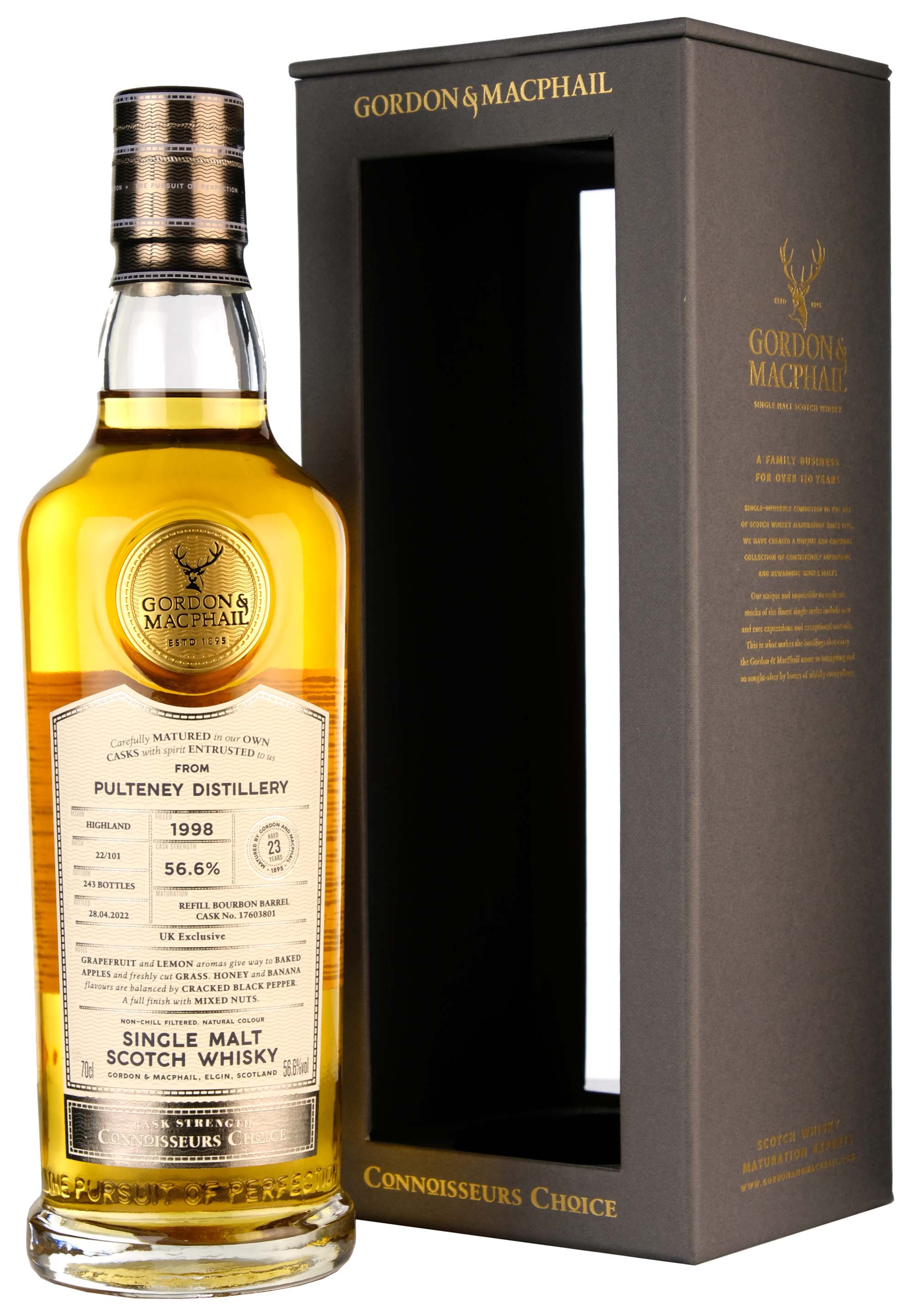 Pulteney 1998-2022 | 23 Year Old Gordon & MacPhail Connoisseurs Choice Single Cask 17603801 UK Exclusive