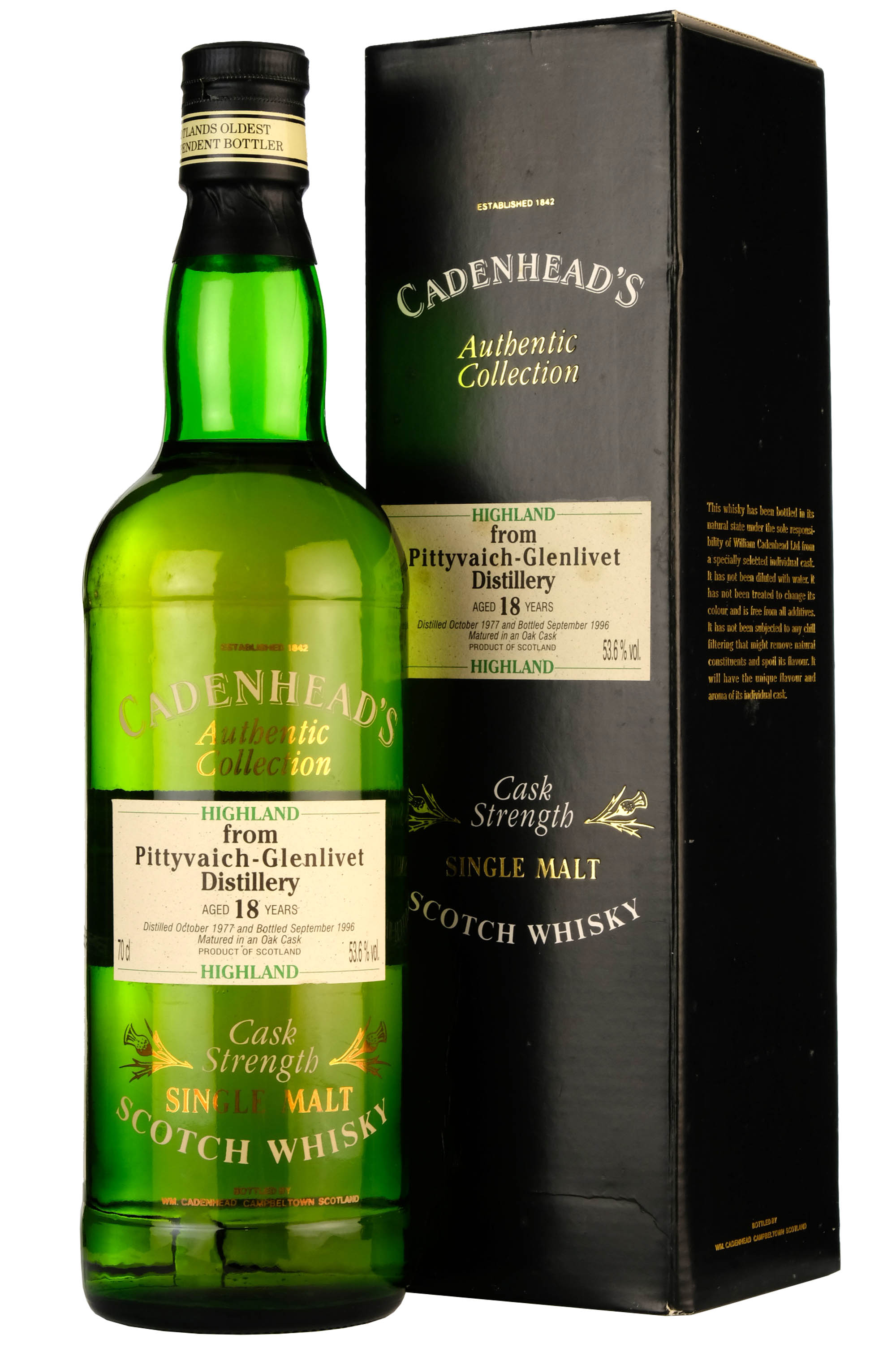 Pittyvaich-Glenlivet 1977-1996 | 18 Year Old | Cadenhead's Authentic Collection
