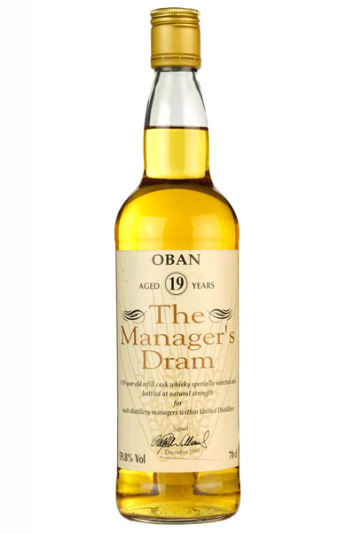 11808Oban19YearOld_Manager_sDr OBAN 16Year 200周年記念 MANAGER'S DRAM 空瓶