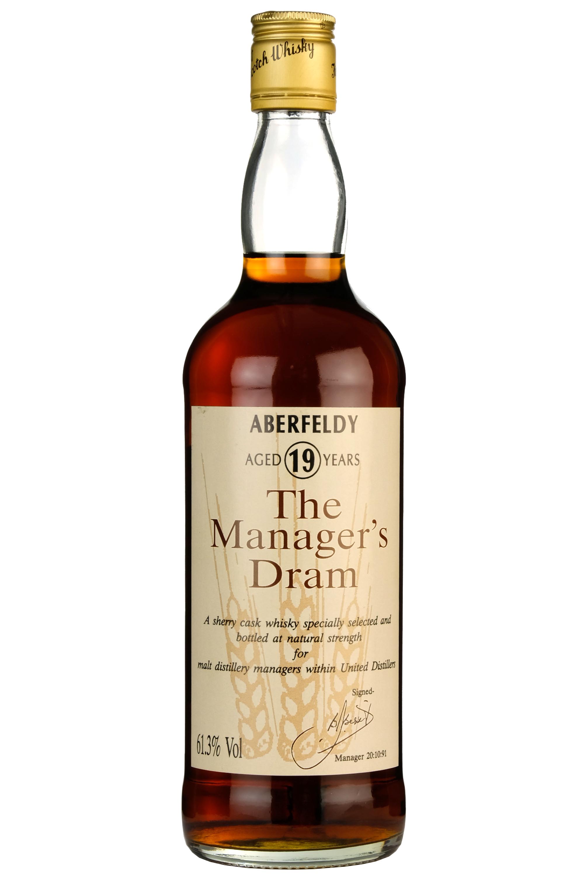 Aberfeldy 19 Year Old The Manager's Dram | 1991 Release