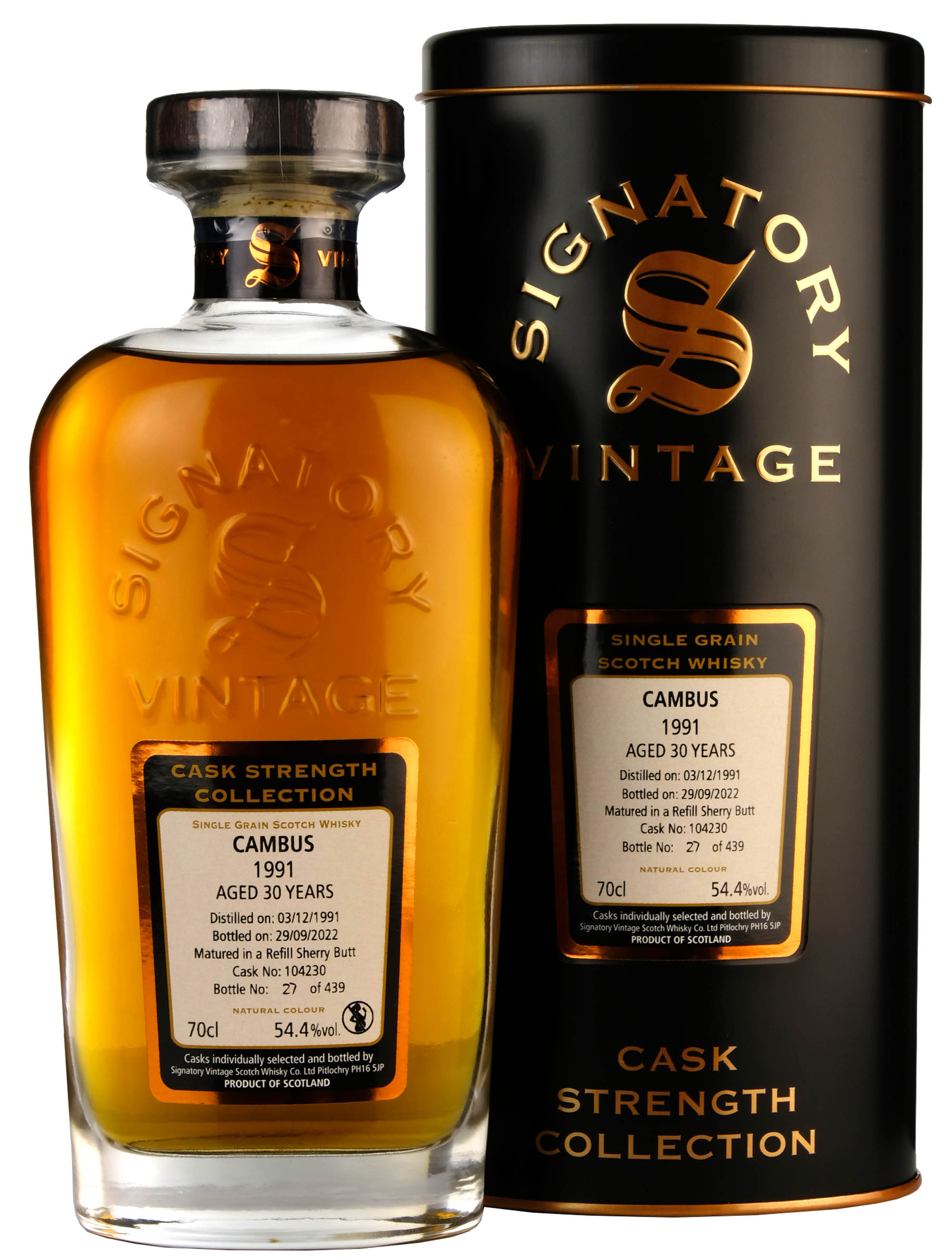 Cambus 1991-2022 | 30 Year Old Signatory Vintage Cask 104230