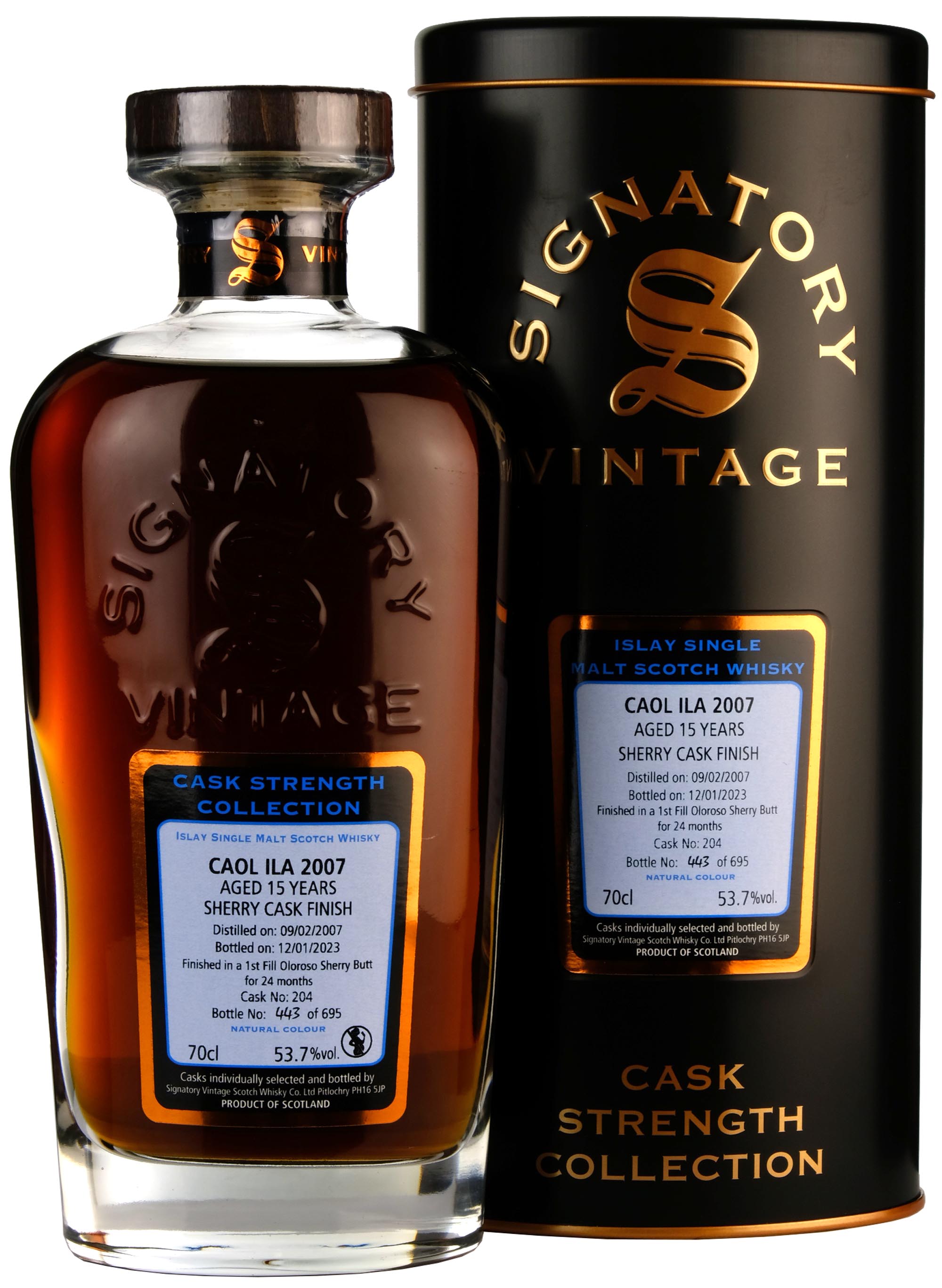 Caol Ila 2007-2023 | 15 Year Old Signatory Vintage Cask 204