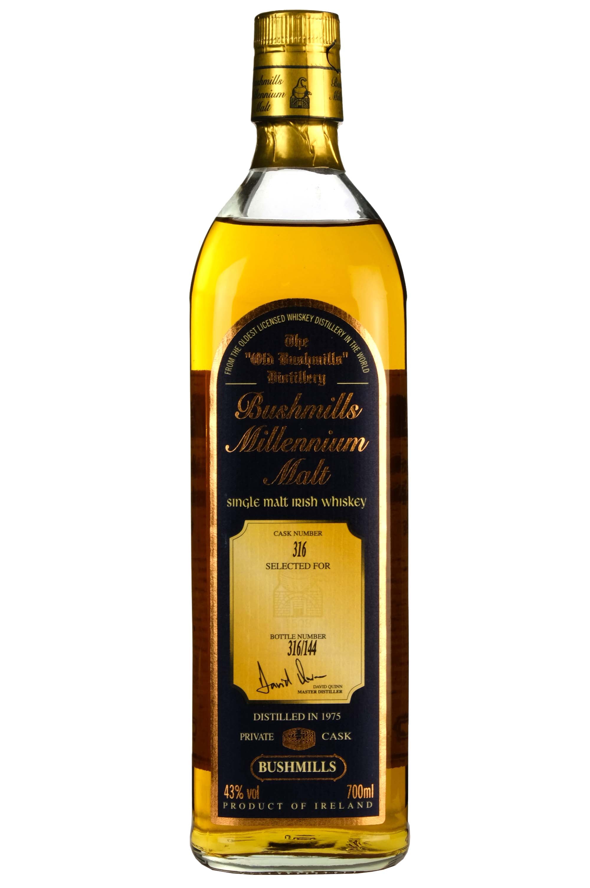 Bushmills Millennium Malt 1975-2000 Private Single Cask 316