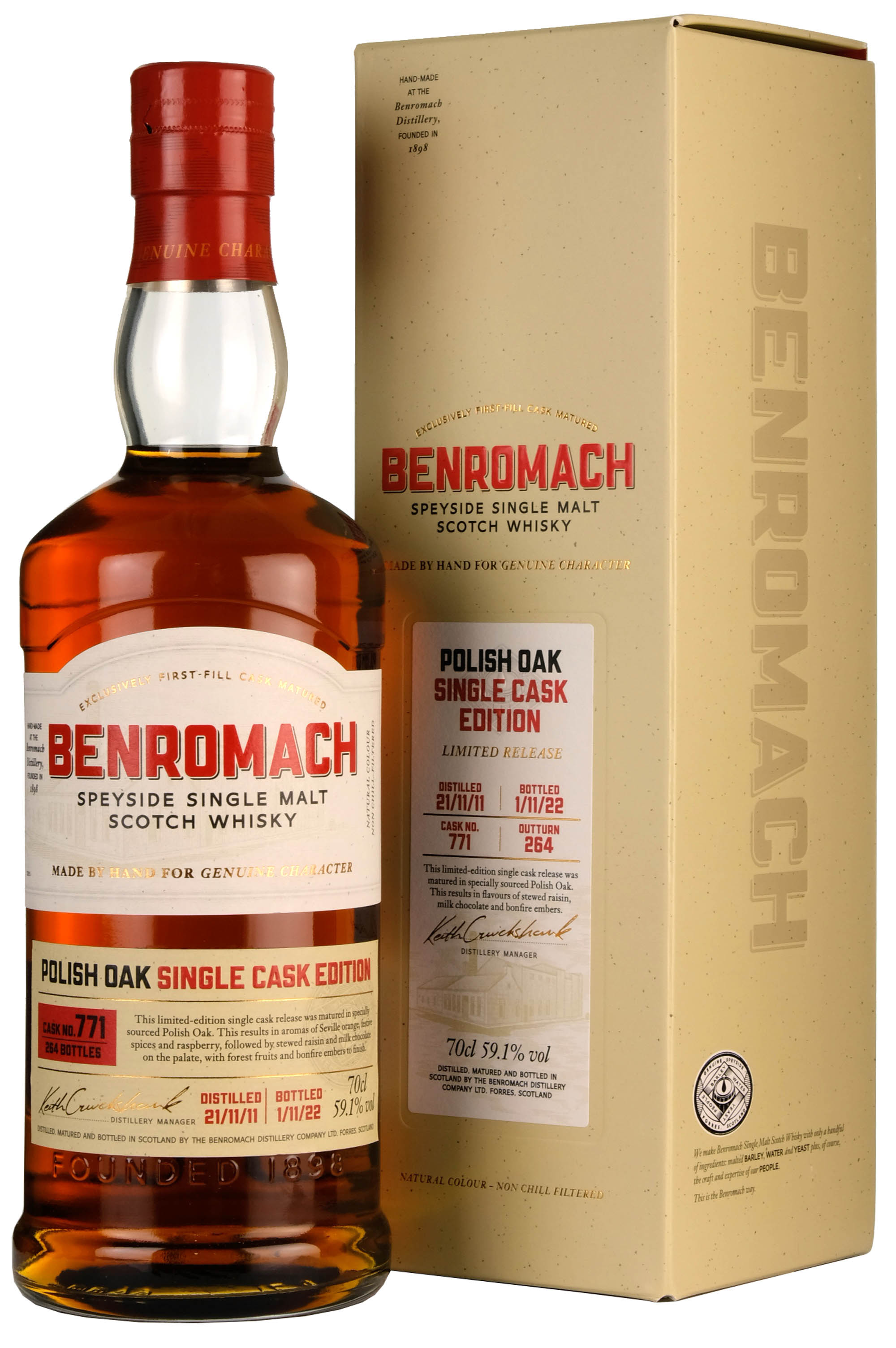 Benromach 2011-2022 | 10 Year Old Single Cask 771 | Polish Oak