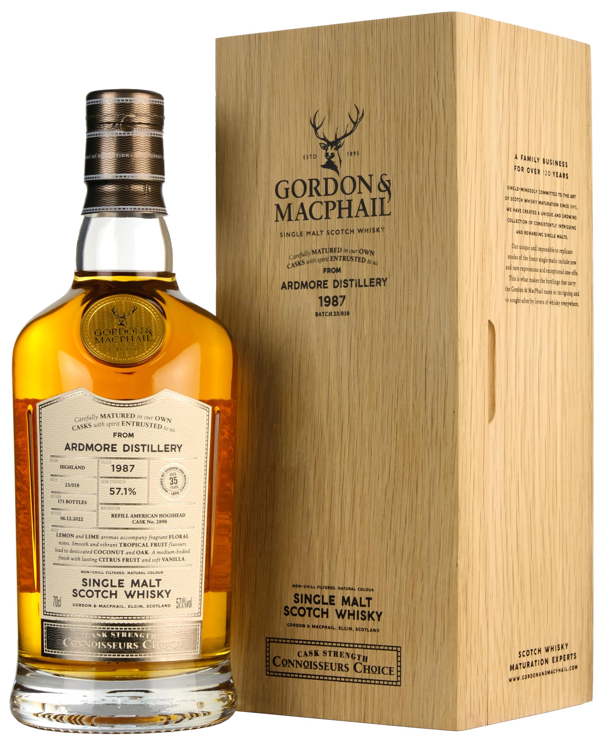 Ardmore 1987-2022 | 35 Year Old Gordon & MacPhail Connoisseurs Choice Single Cask 2898