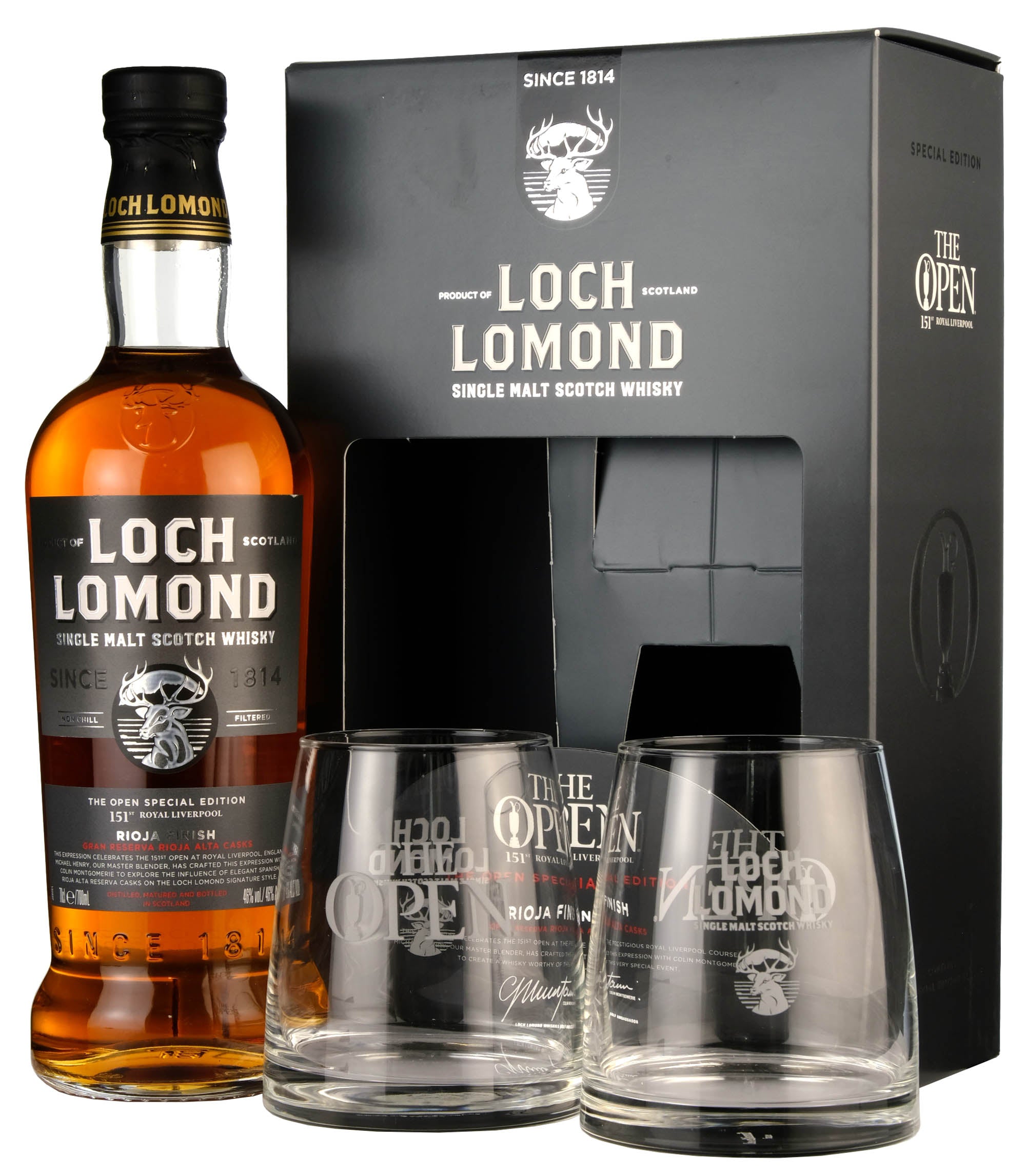 Loch Lomond 151st Open Special Edition 2023 | Gift Pack + 2 Glasses