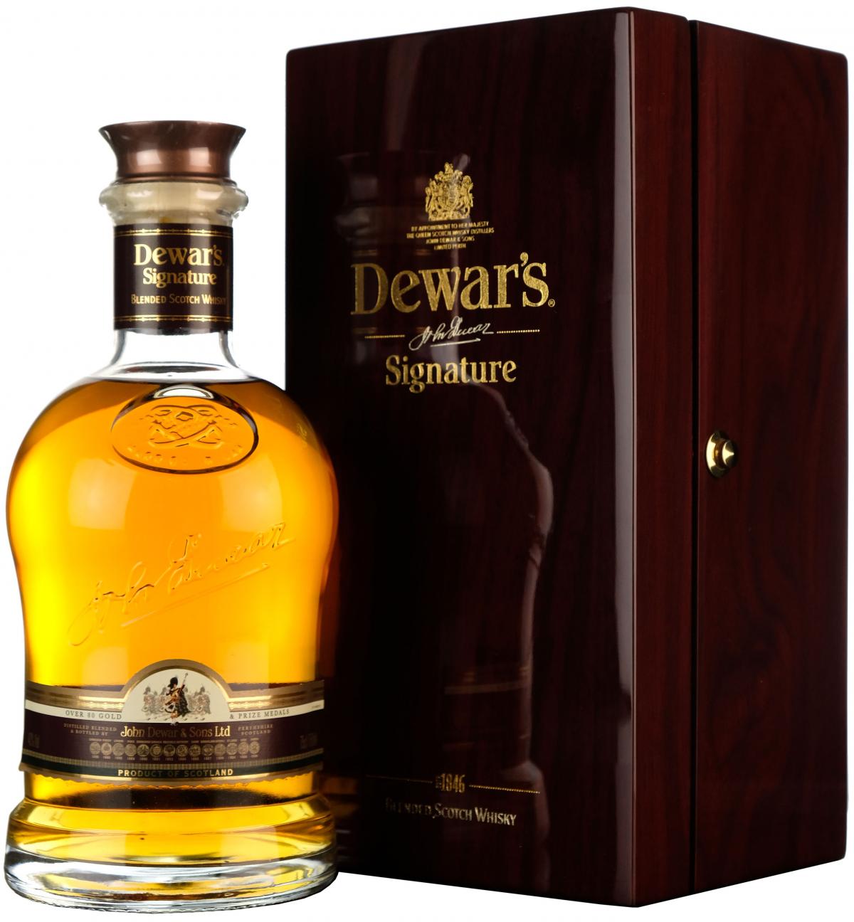 dewars signature blended scotch whisky whiskey