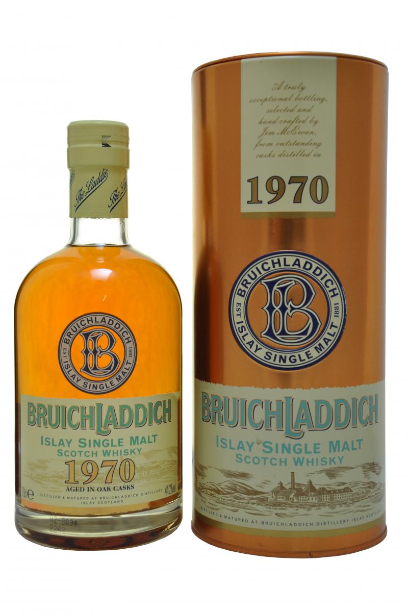 bruichladdich distilled 1970, islay single malt scotch whisky whiskey