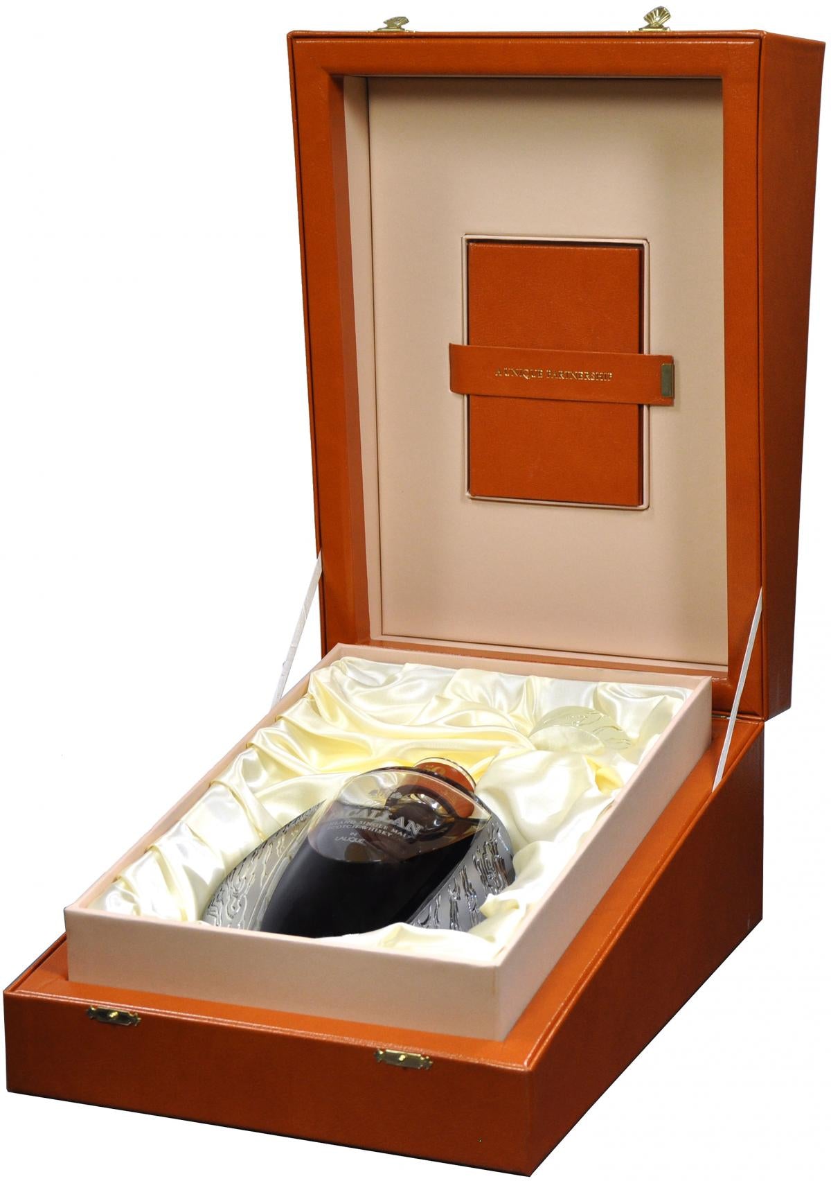 macallan 50 year old lalique decanter, first release, speyside single malt scotch whisky