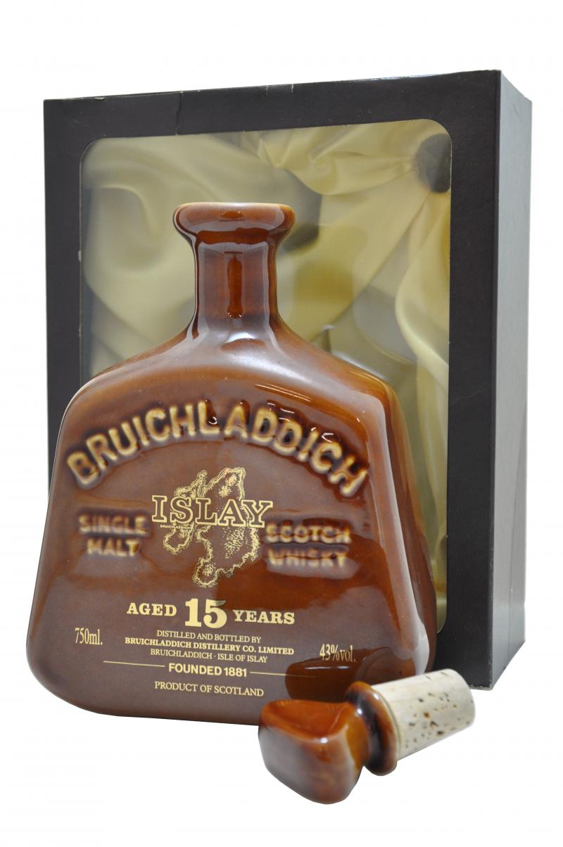 bruichladdich 15 year old ceramic decanter islay single islay malt scotch whisky whiskey