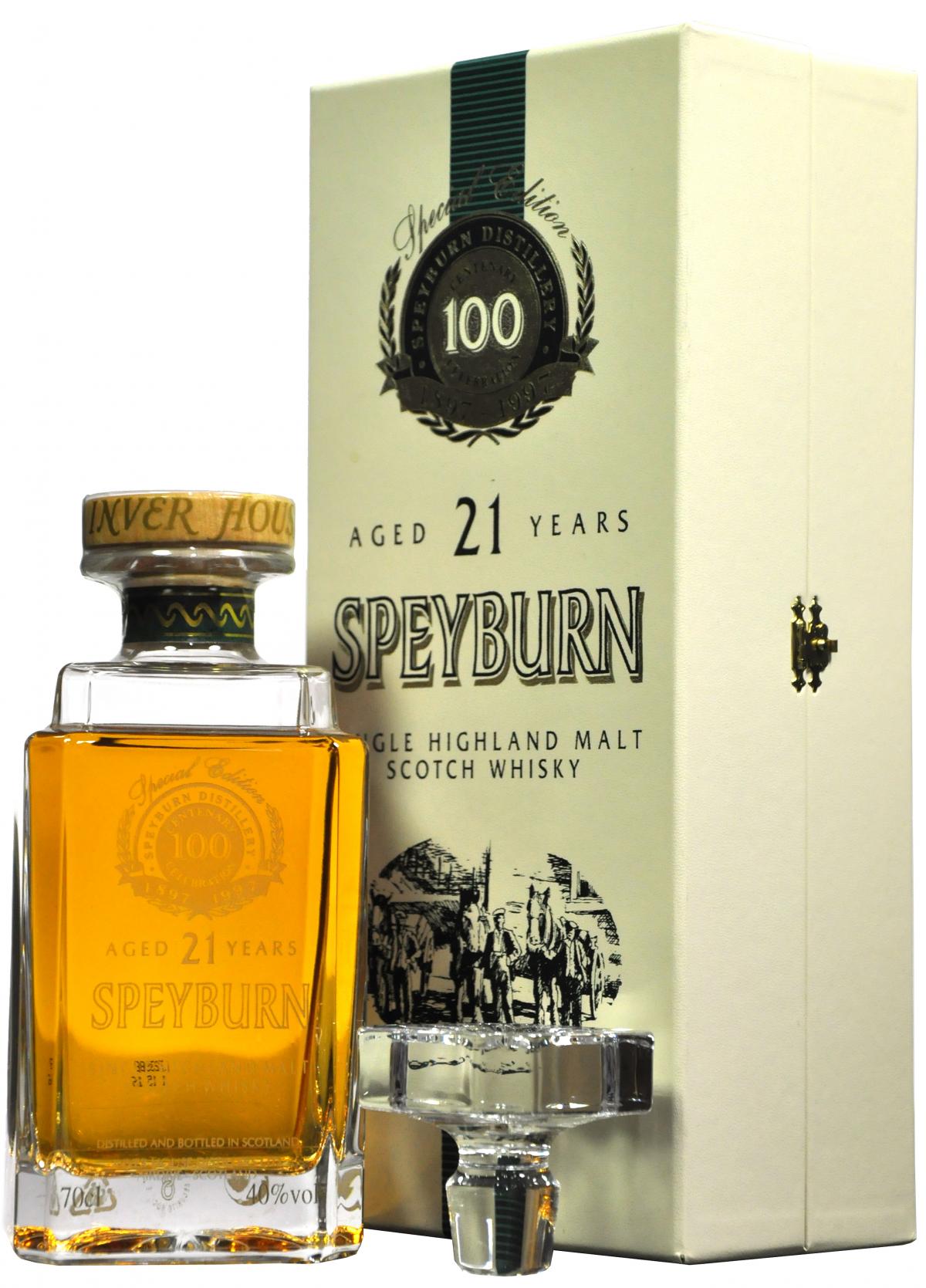 Speyburn 21 Year Old Centenary Decanter