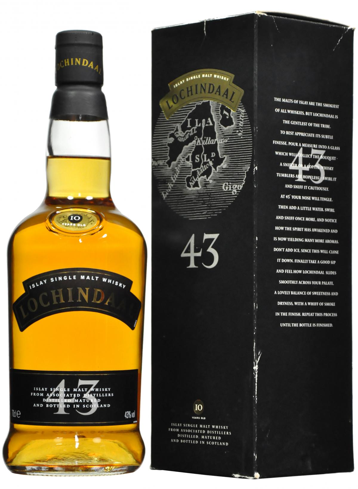 lochindaal 43, bruichladdich 10 year old islay single malt scotch whisky