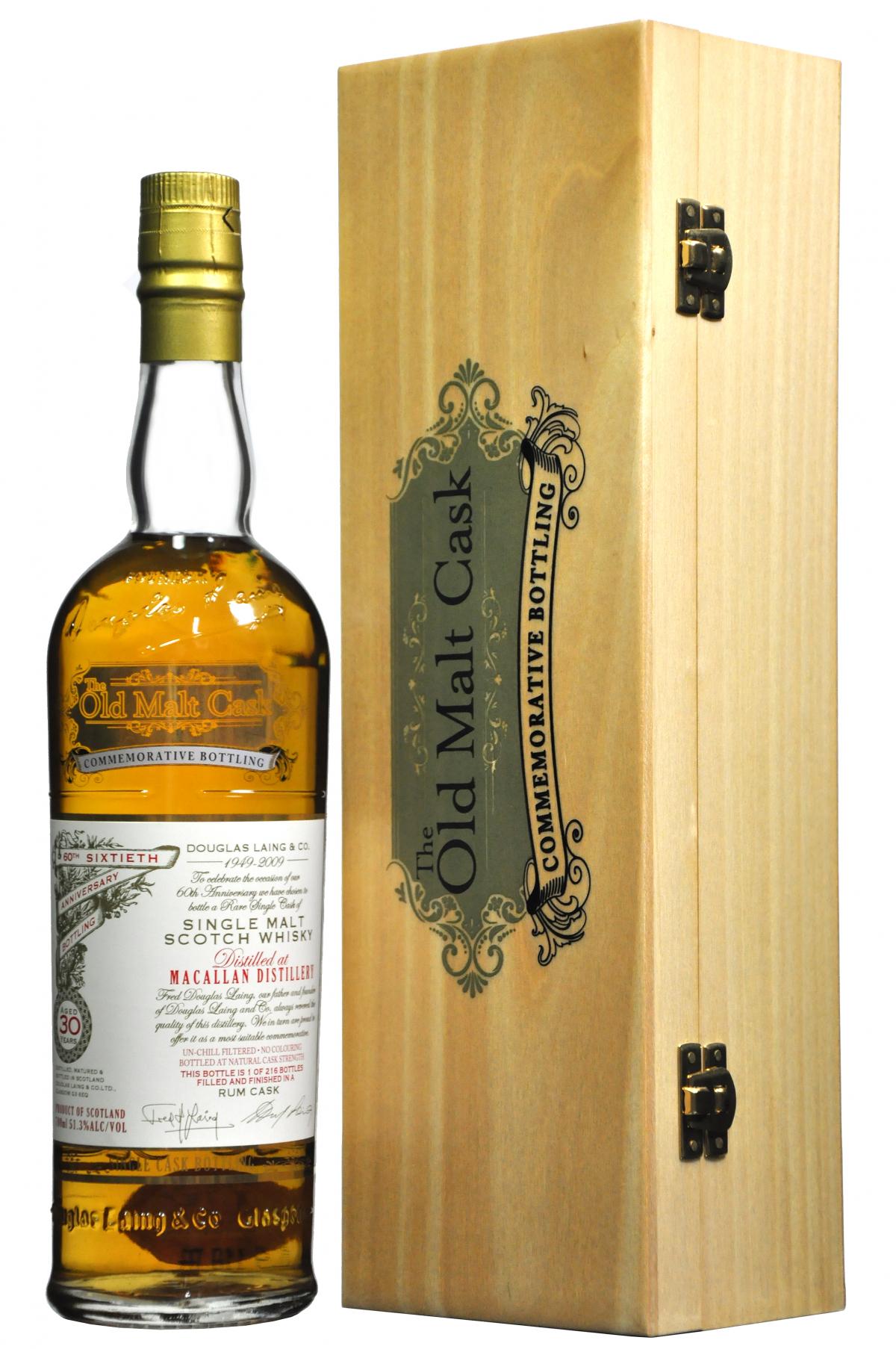 macallan 30 year old, douglas laing 60th anniversary