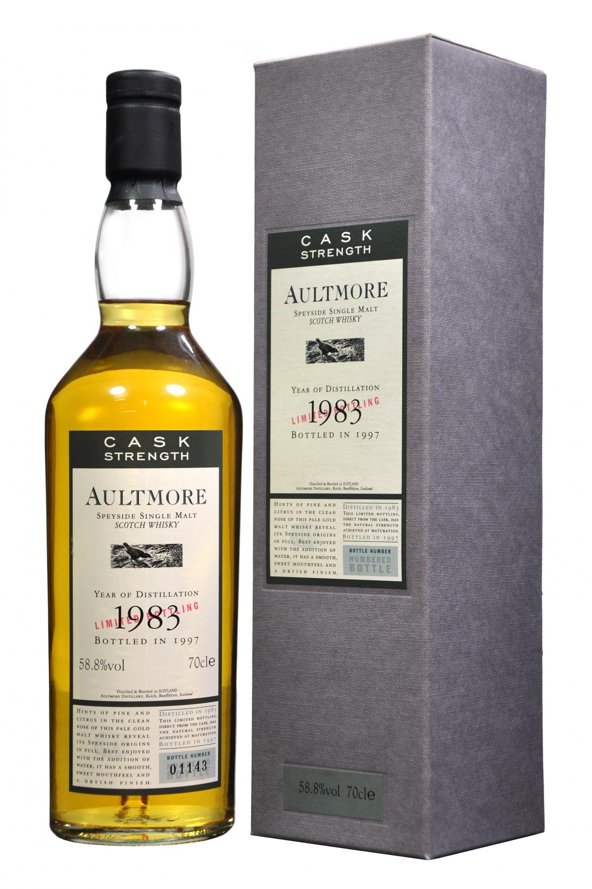 aultmore, 1983, flora, fauna, series, 14, year, old, speyside, single, malt, scotch, whisky, whiskey