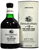 bunnahabhain 12 year old port wood finish, limited edition islay single malt scotch whisky whiskey