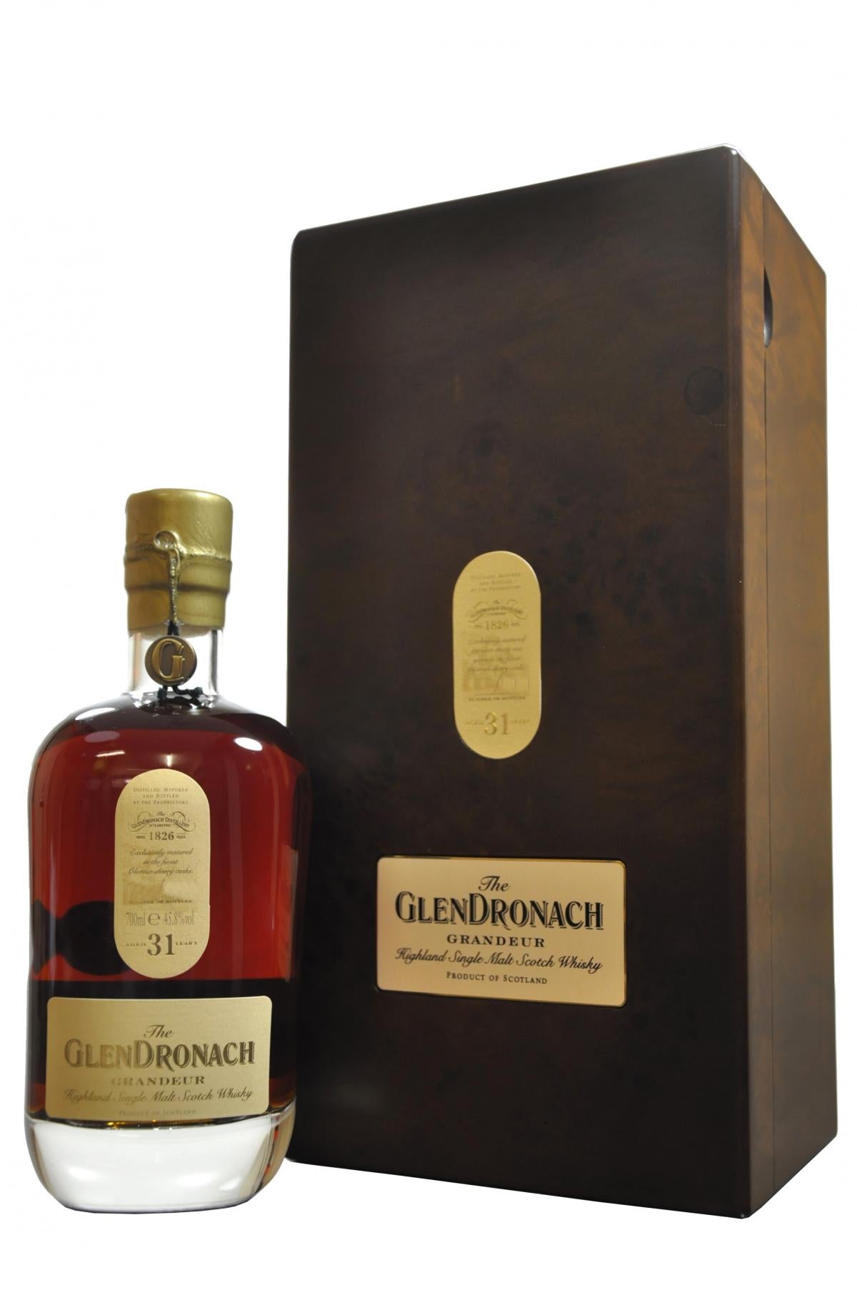 glendronach 31 year old, grandeur batch 003, speyside single malt scotch whisky