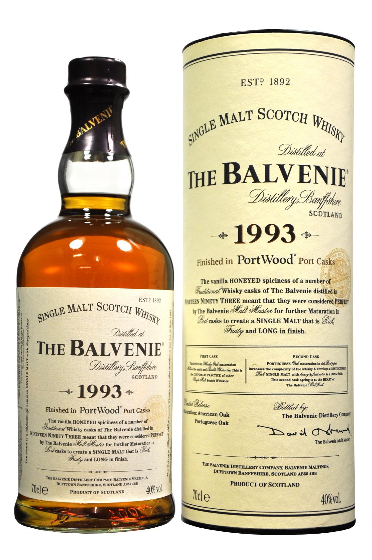 balvenie 1993 port wood finish speyside single malt scotch whisky