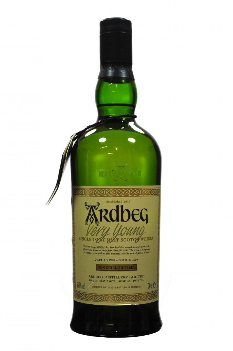 ardbeg 1998-2004 very young, islay single malt scotch whisky