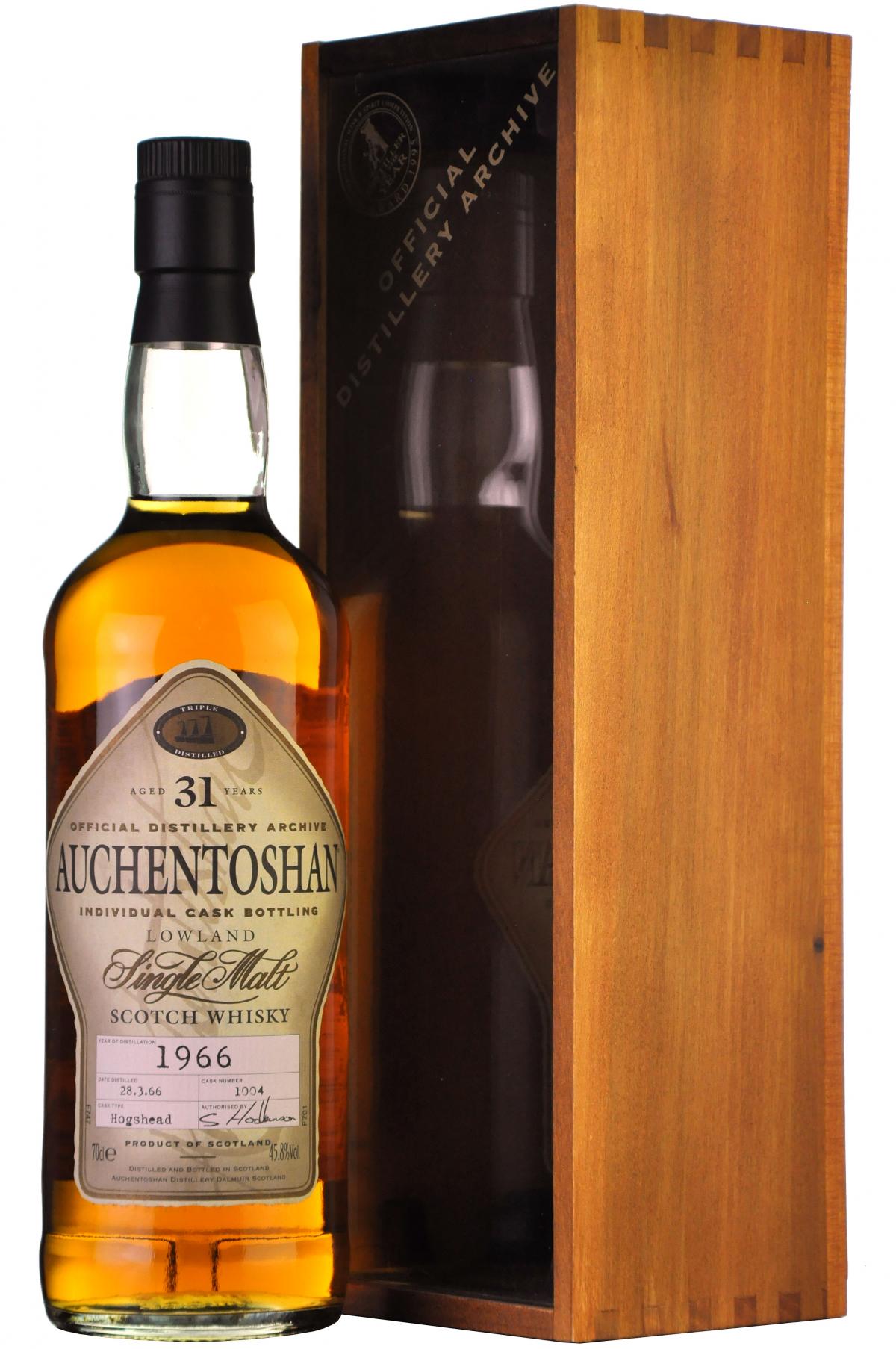 auchentoshan 1966 31 year old lowland single malt scotch whisky