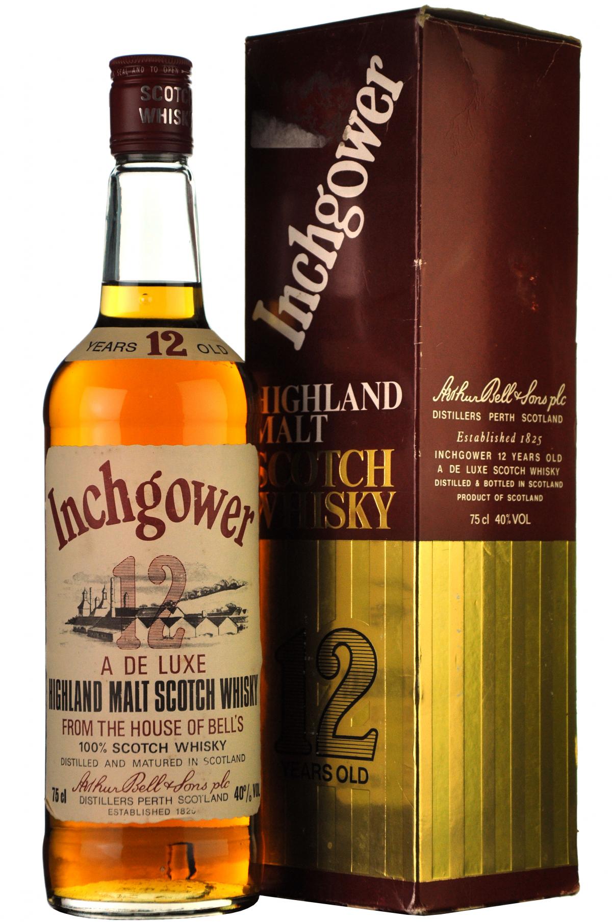 inchgower 12 year old 1980s, speyside single malt scotch whisky