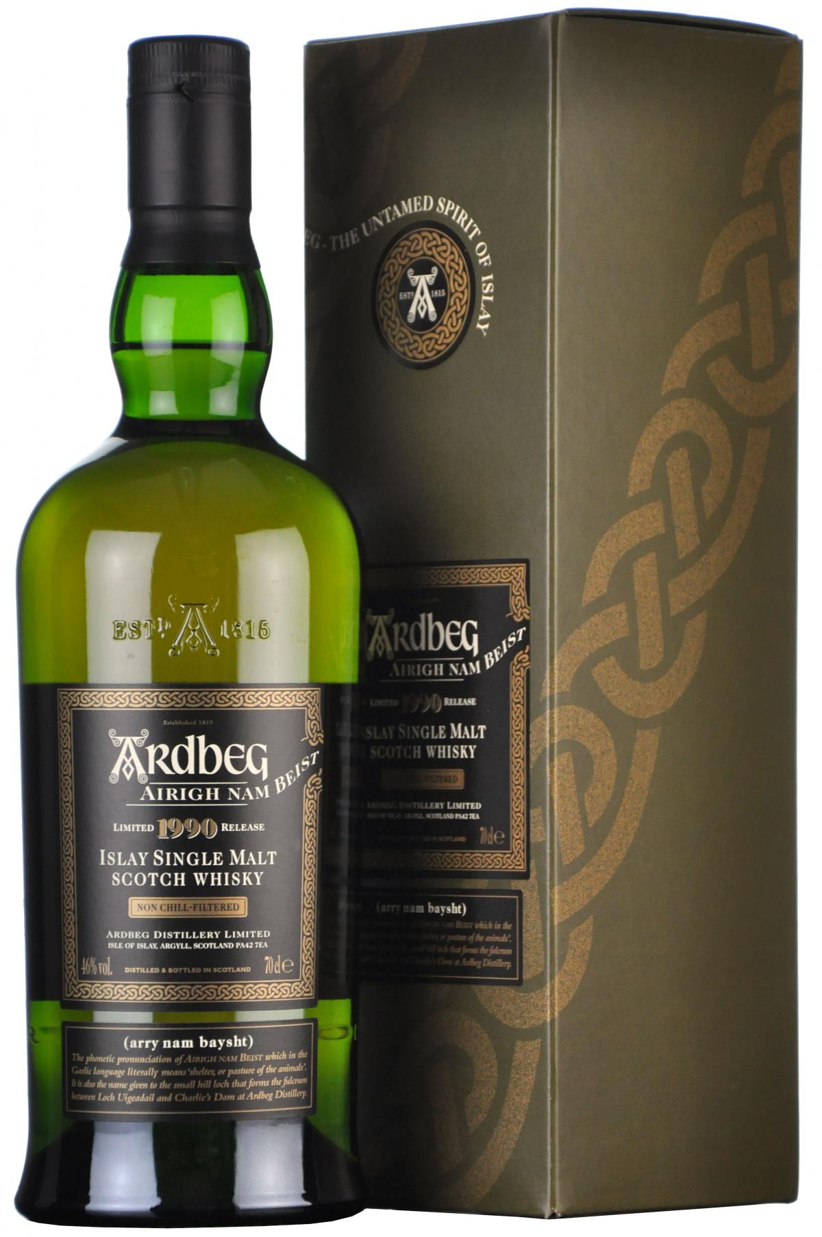 ardbeg, airgh, nam, beist, 1990, 17, year, old, single, islay, malt, scotch, whisky, whiskey,