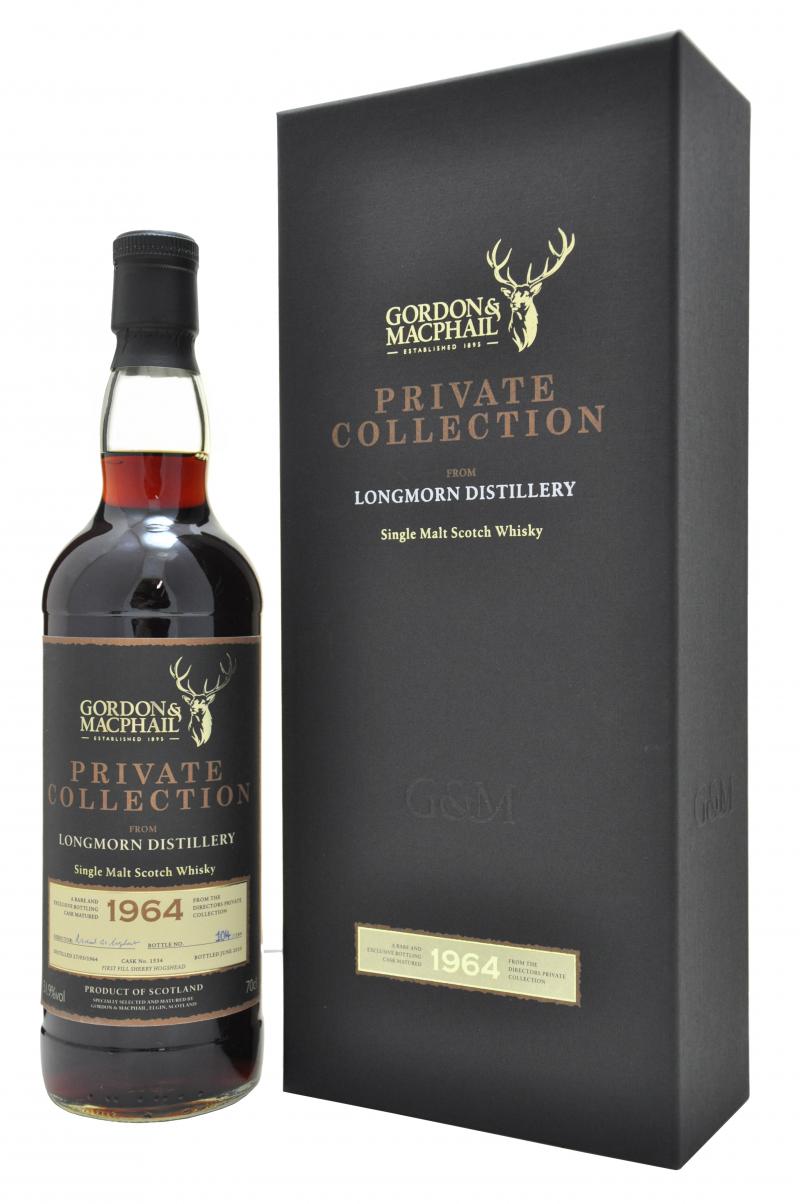 longmorn distilled 1964, 46 year old, bottled 2010 by gordon and macphail private collection speyside single malt scotch whisky whiskey