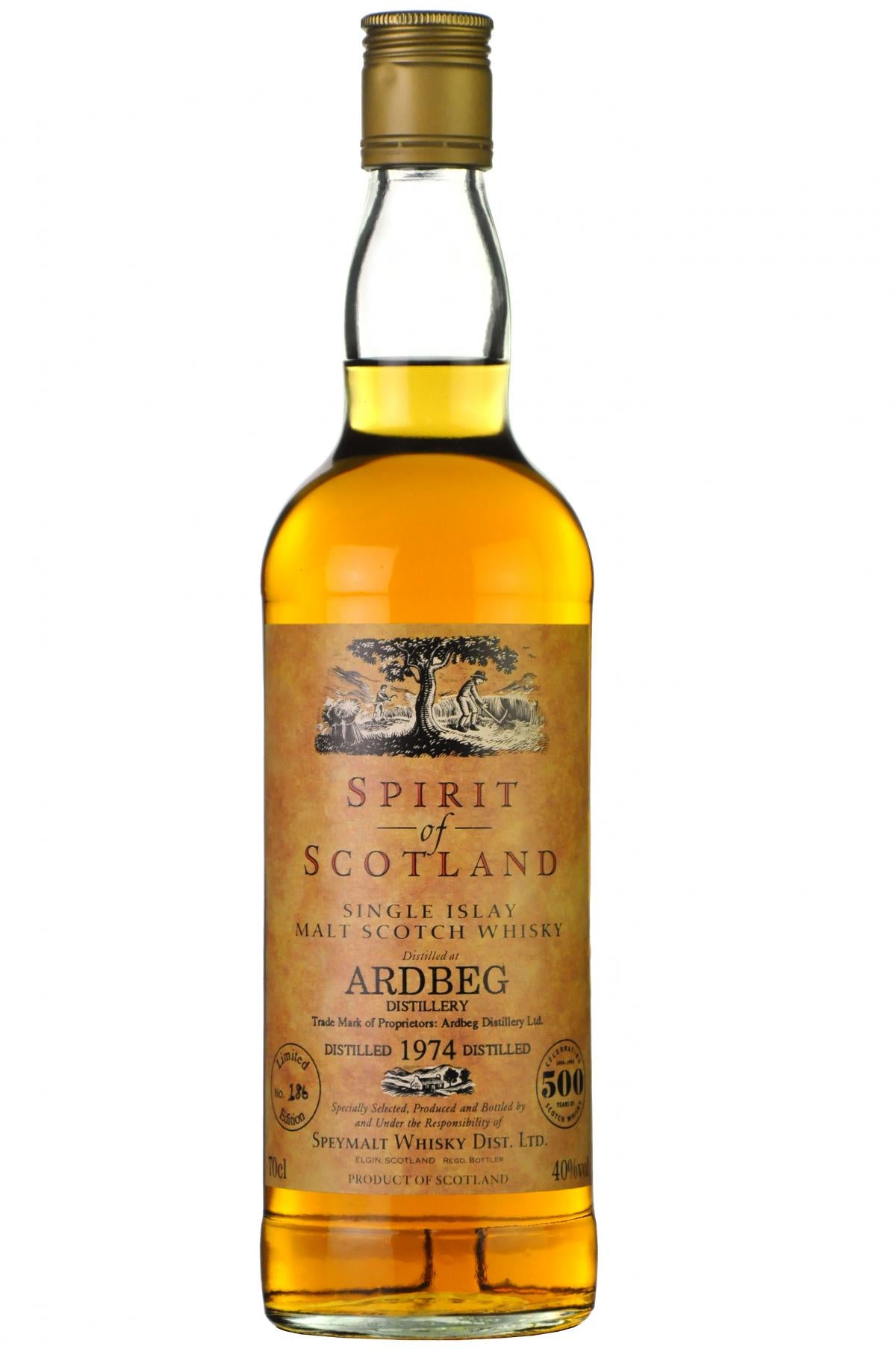 ardbeg, 1974, spirit, of, scotland, islay, single, malt, scotch, whisky, whiskey