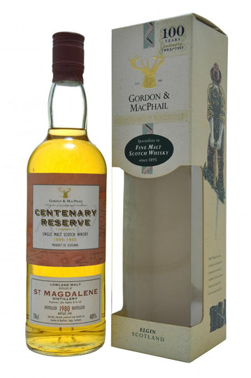 st, magdalene, 1980, 1995, gordon, and, macphail, centenary, reserve, lowland, single, malt, scotch, whisky, whiskey, miniature