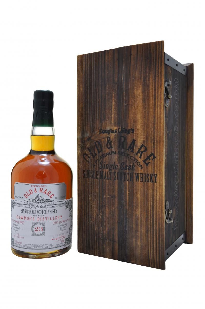 bowmore, 1987, 30, year, old, douglas, laing, old, &, rare, platinum, selection, islay, single, malt, scotch, whisky, whiskey