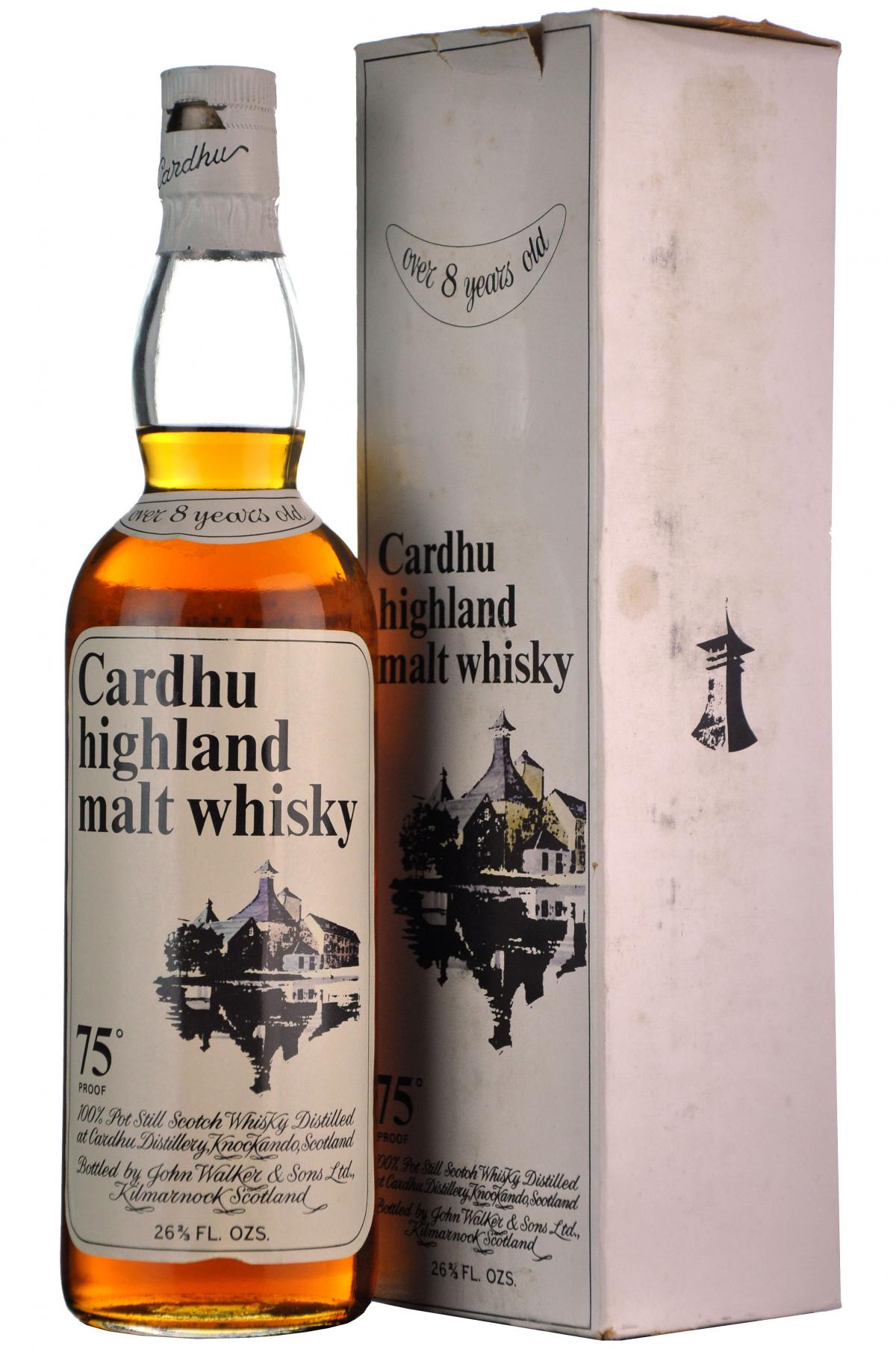 cardhu 8 year old released 1968 speyside single malt scotch whisky whiskey