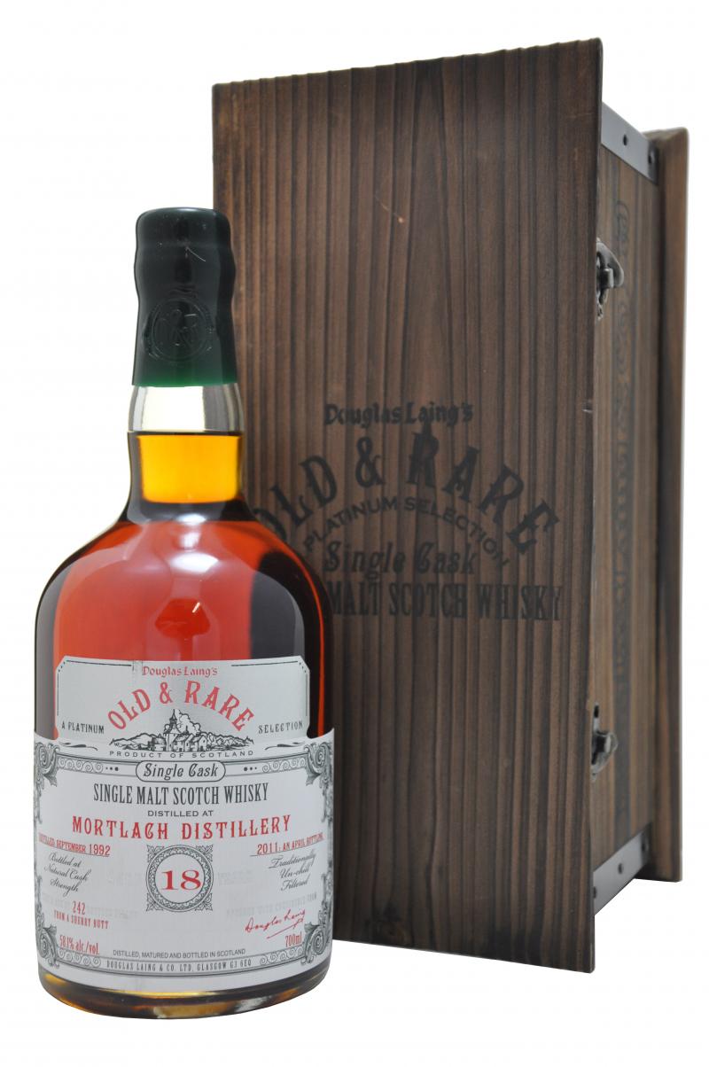 mortlach 1992, 18 year old, douglas laing old and rare, platinum selection sherry butt speyside, single, malt, scotch, whisky, whiskey