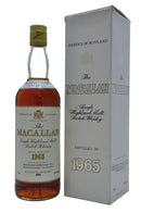 macallan, 1965, 17, year, old, sherry, casks, bottled, 1984, speyside, single, malt, scotch, whisky, whiskey