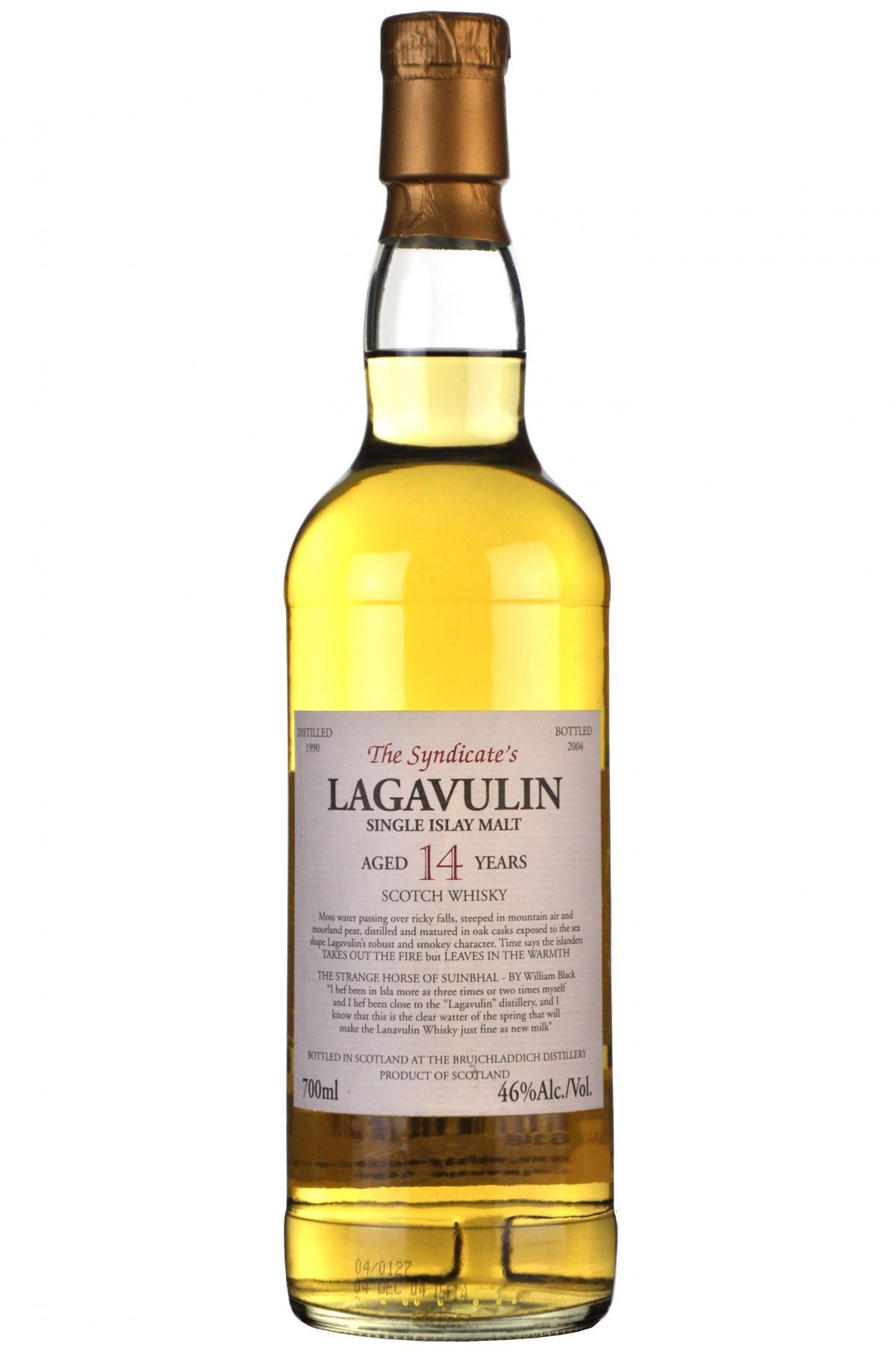 lagavulin, 1990, 14, year, old, syndicate, bottling, islay, single, malt, scotch, whisky, whiskey