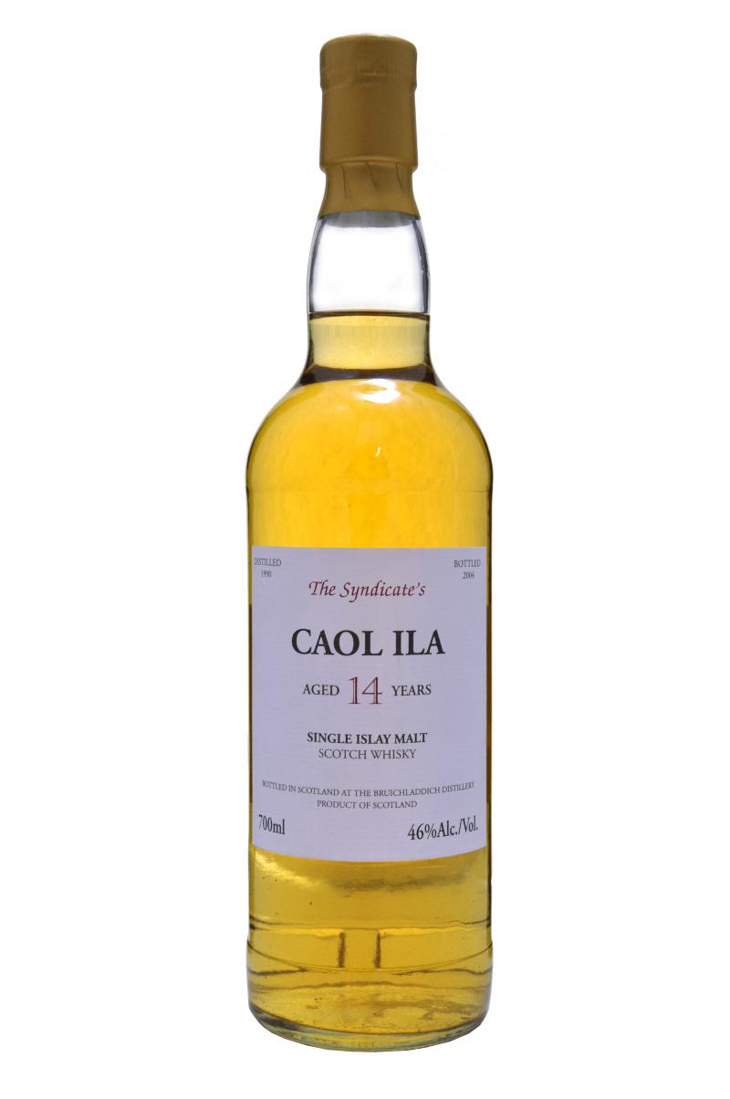 caol ila distilled 1990 14 year old syndicate bottling, islay single malt scotch whisky whiskey