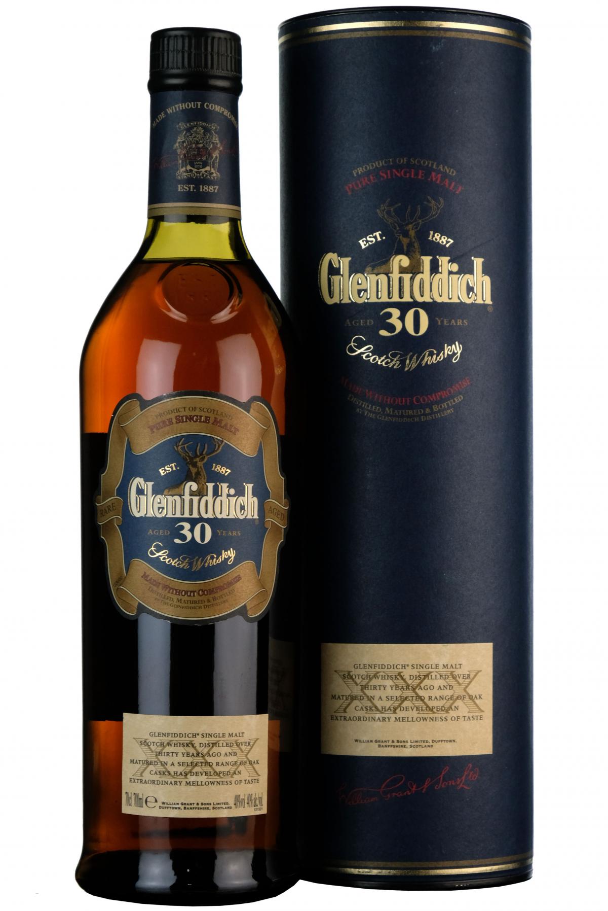 glenfiddich, 30, year, old, speyside, single, malt, scotch, whisky, whiskey