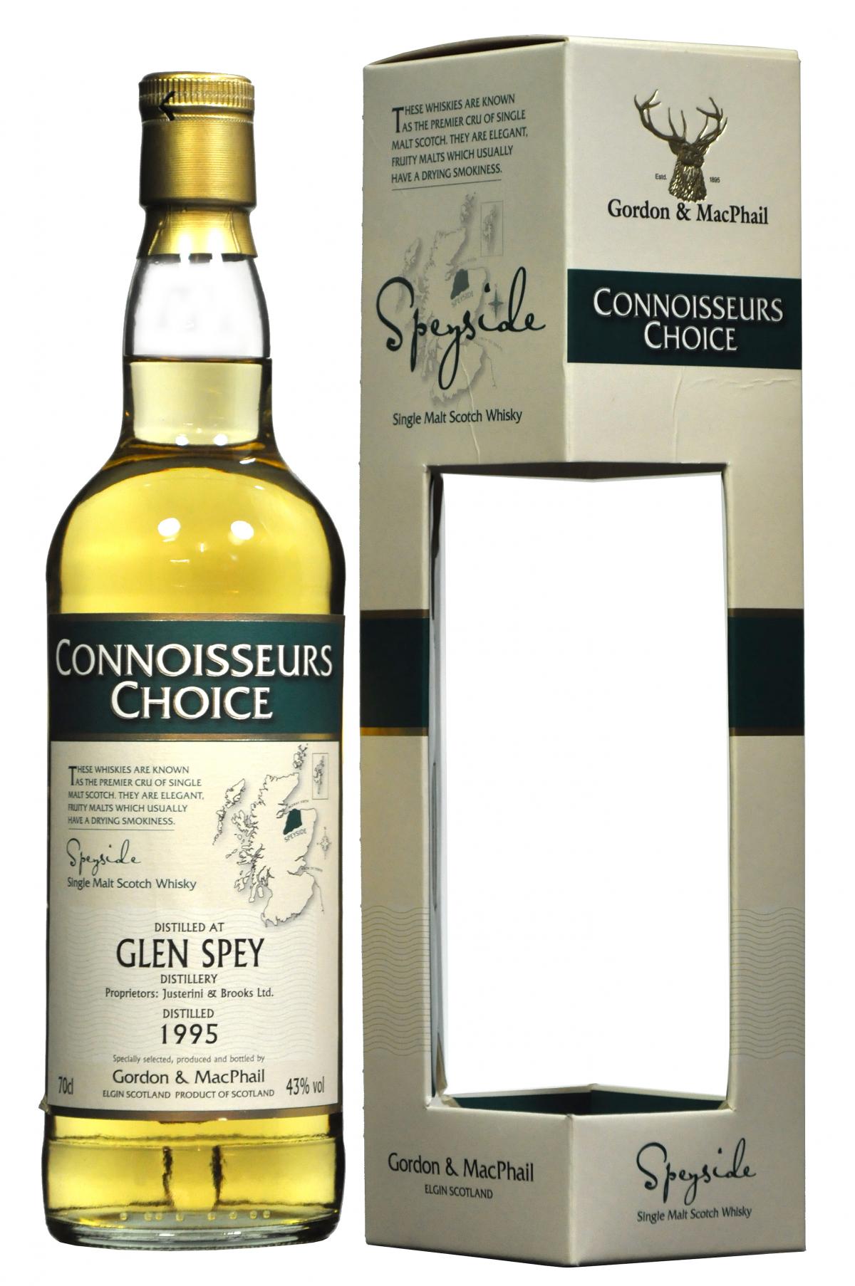 glen spey distilled 1995 bottled 2008, gordon and macphail connoiseurs choice speyside single malt scotch whisky whiskey