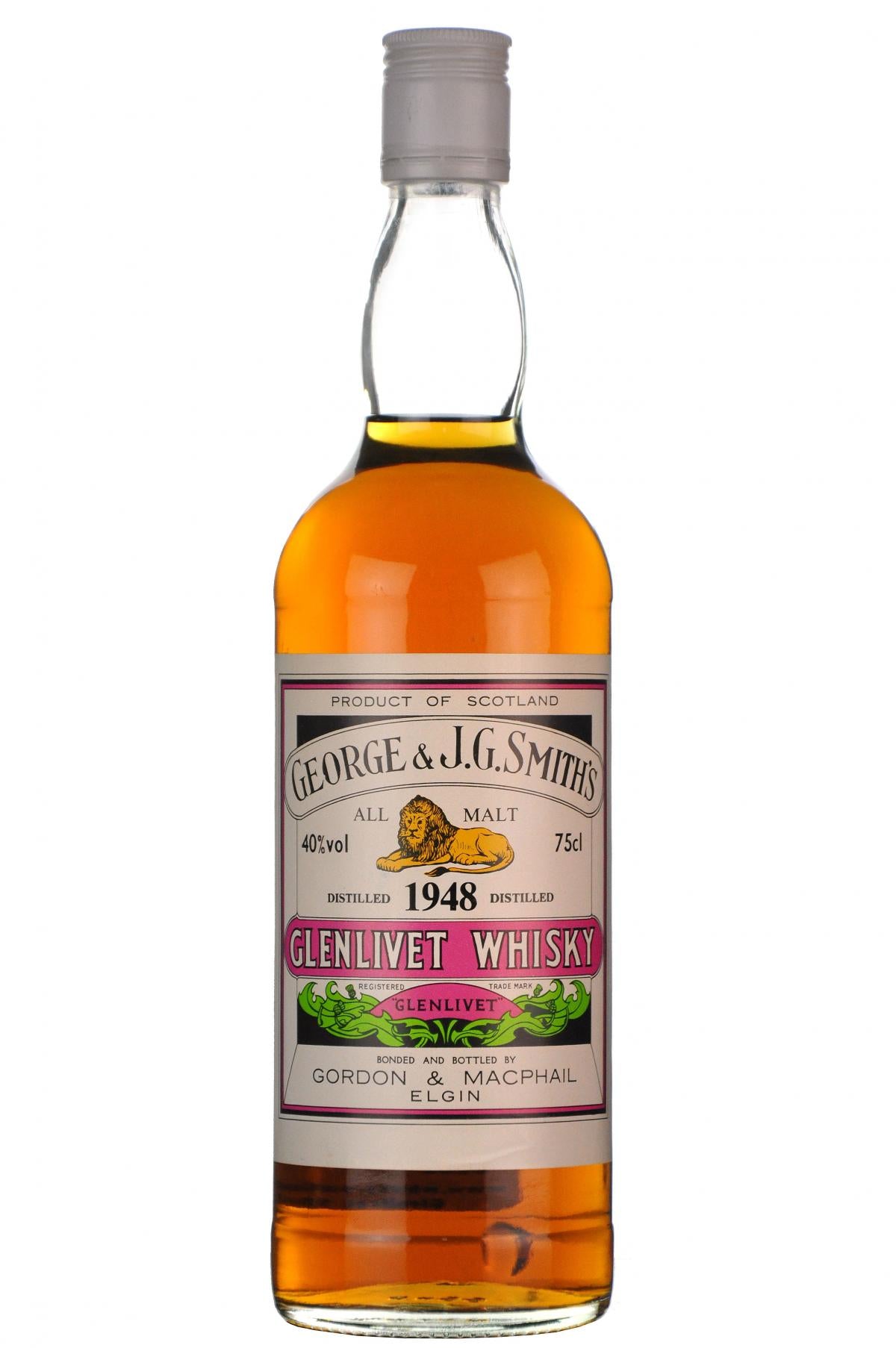 glenlivet 1948, bottled 1980, gordon and macphail, george and smith's, single malt, scotch, whisky, whiskey