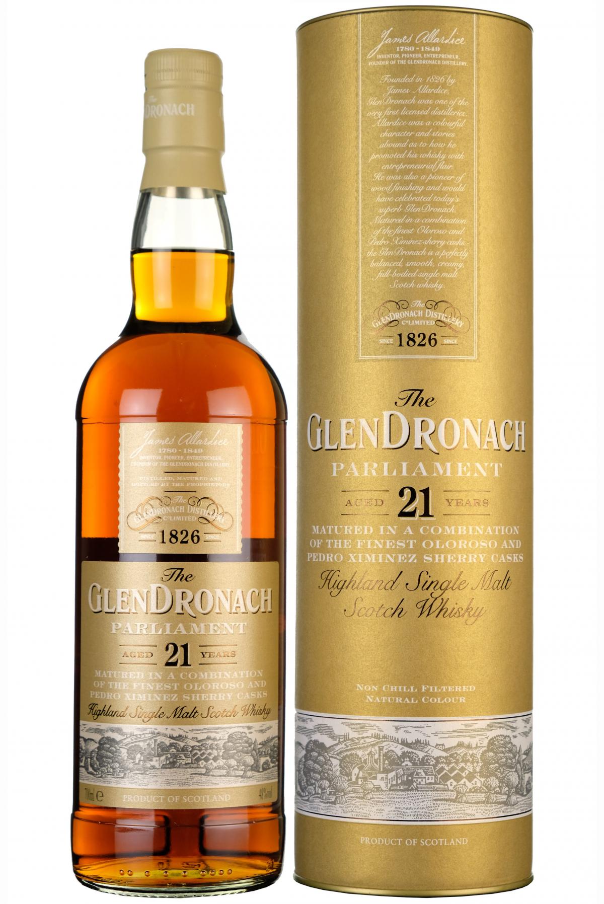 Glendronach 21 Year Old Parliament Bottled 2020
