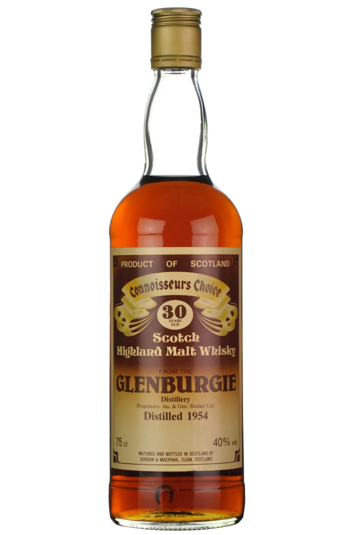 glenburgie distilled 1954 30 year old gordon and macphail connoisseurs choice single malt scotch whisky whiskey