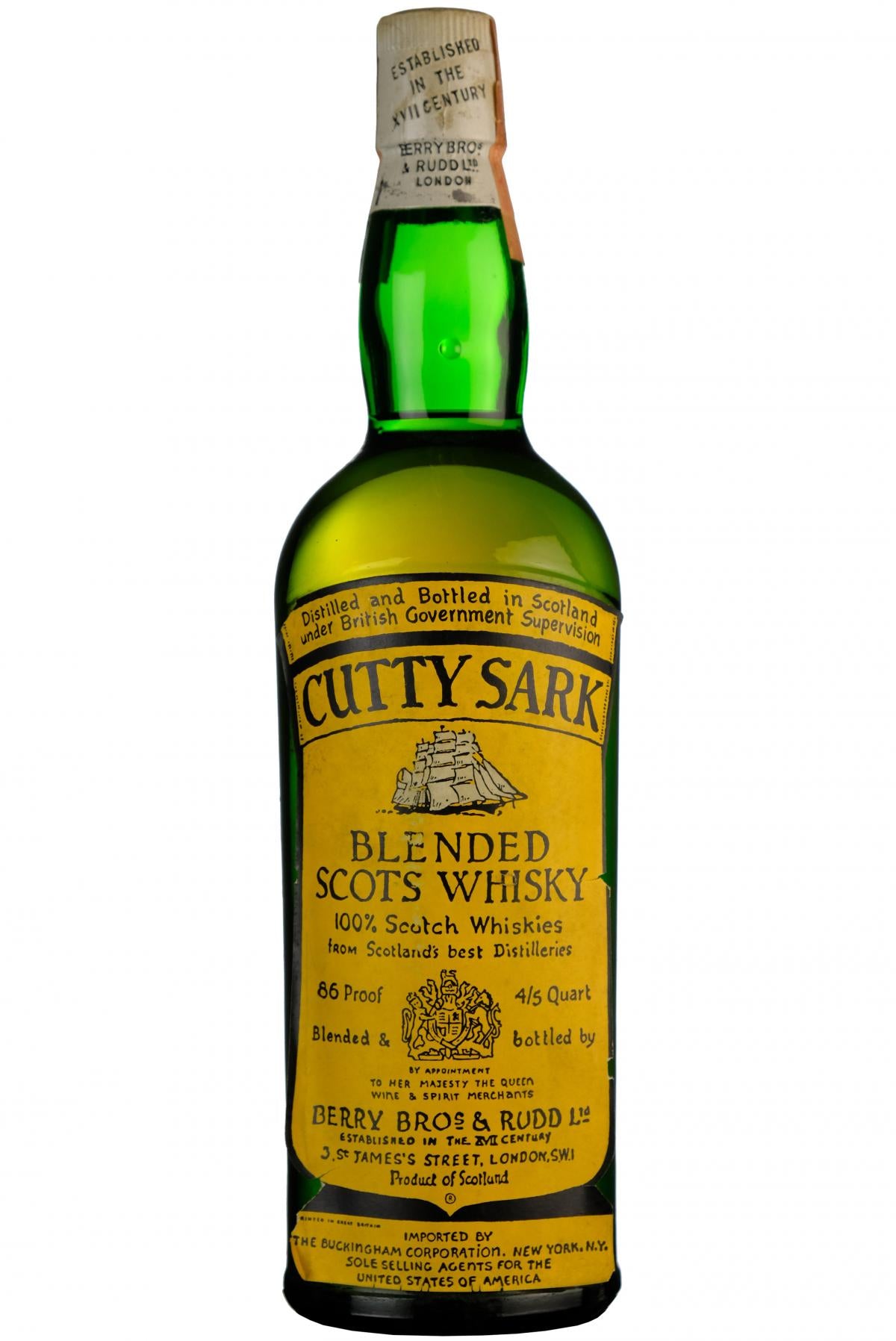 cutty sark 1960s blended scotch whisky