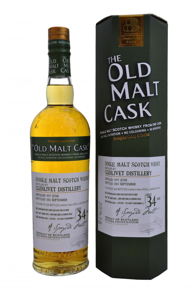 glenlivet 1977, 34 year old, cask number 7734, bottled september 2011, refill hogshead, douglas laing, old malt,cask, speyside single malt, scotch whisky, whiskey