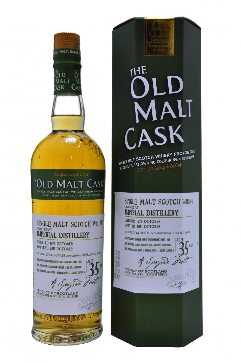 imperial, 1976, 35, year, old, bottled, october, 2011, cask, number, 7431, refill, butt, douglas, laing, old, malt, cask, speyside, single, malt, scotch, whisky, whiskey