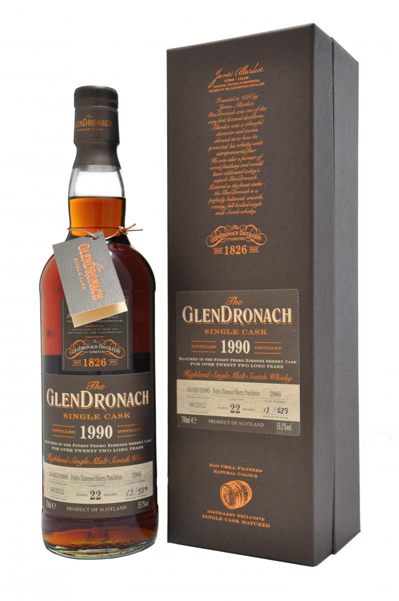 gledronach, 1990 batch, 6, cask, number, 2966, 22, year, old, speyside, single, malt, scotch, whisky, whiskey