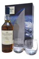 talisker 10 year old glass pack, 2 x glasses gift pack, island single malt scotch whisky whiskey