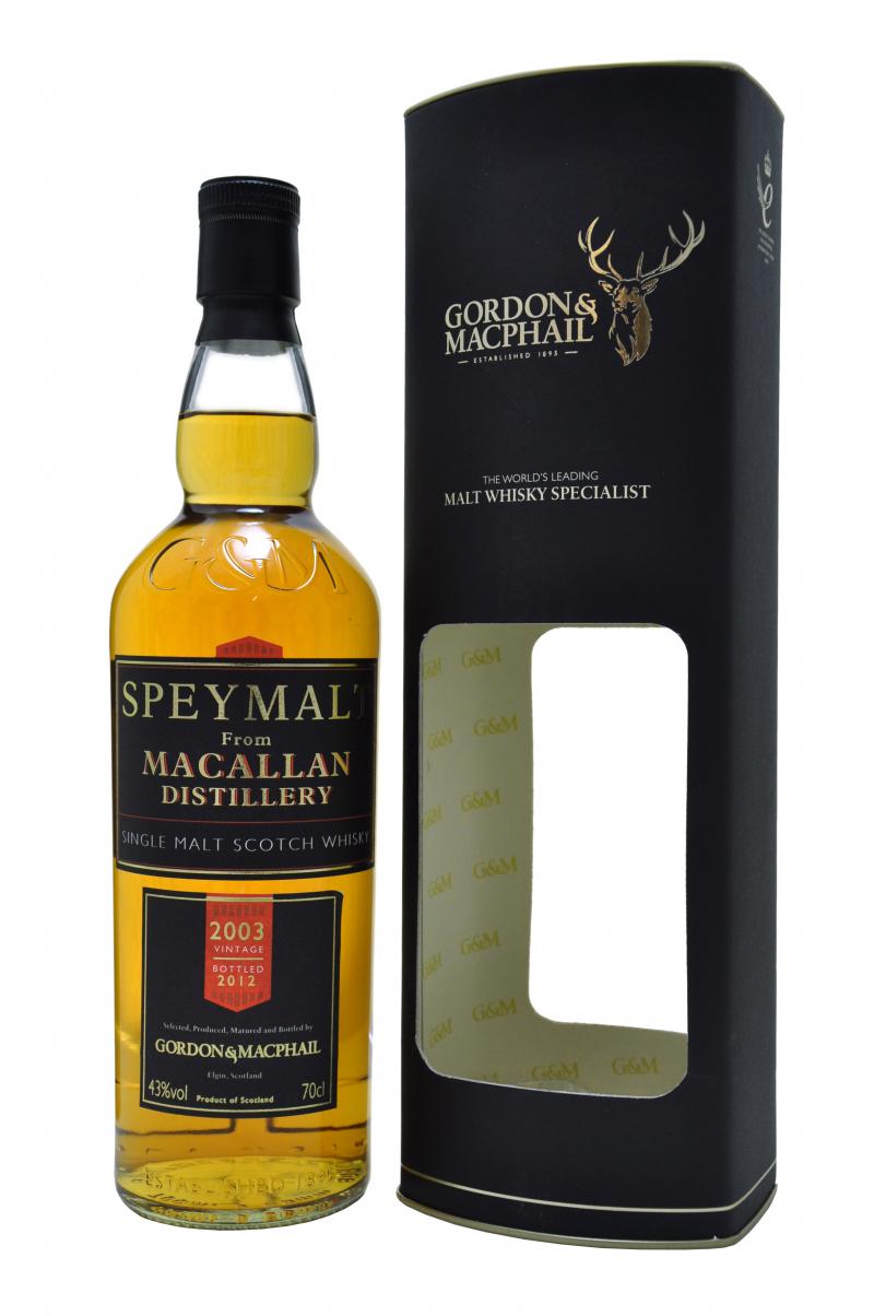 macallan distilled 2003 bottled 2012 by gordon and macphail speymalt speyside single malt scotch whisky whiskey